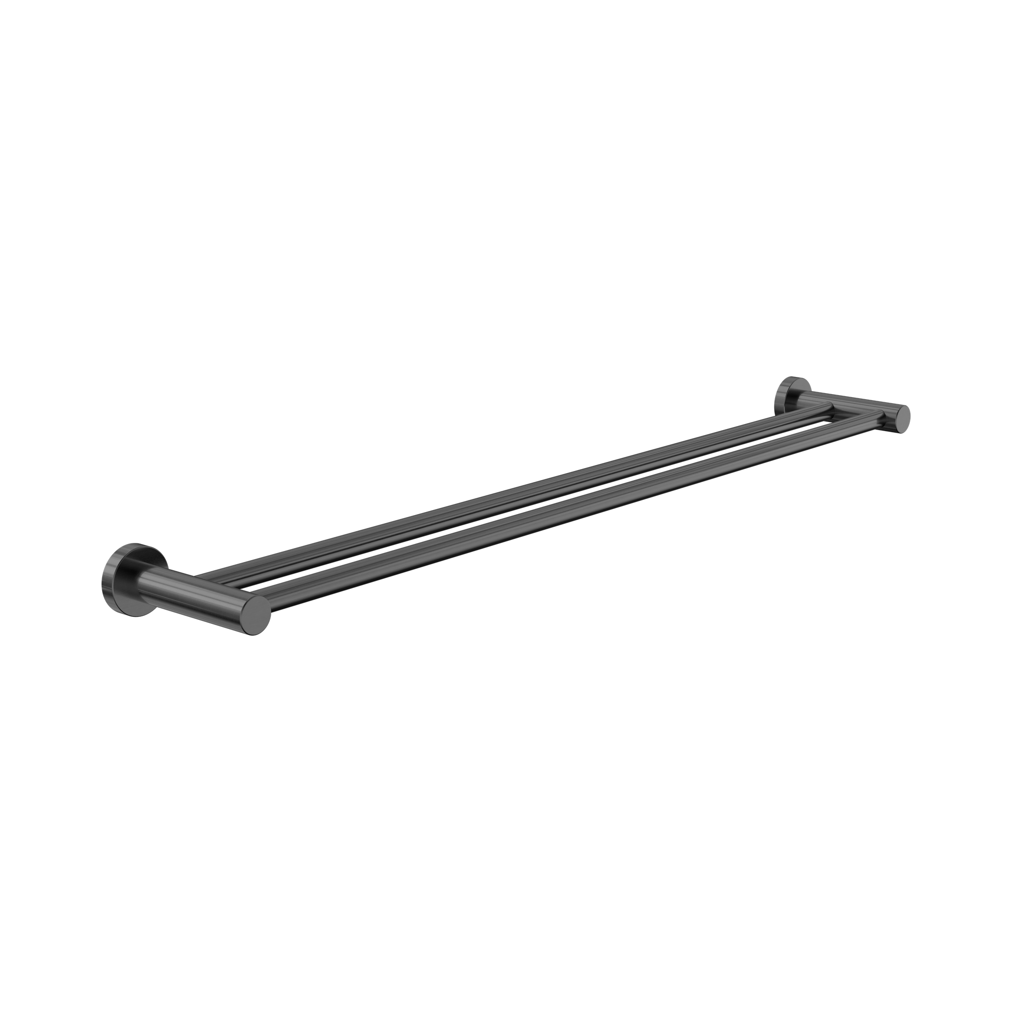 NR2030d GM Dolce II Double Towel Rail 800mm Gun Metal image 1