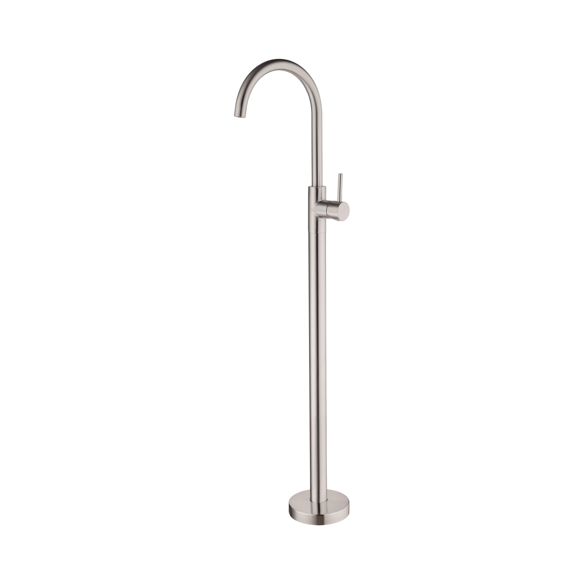 NR210903a01 BN Mecca Freestanding Bath Mixer Brushed Nickel image 1