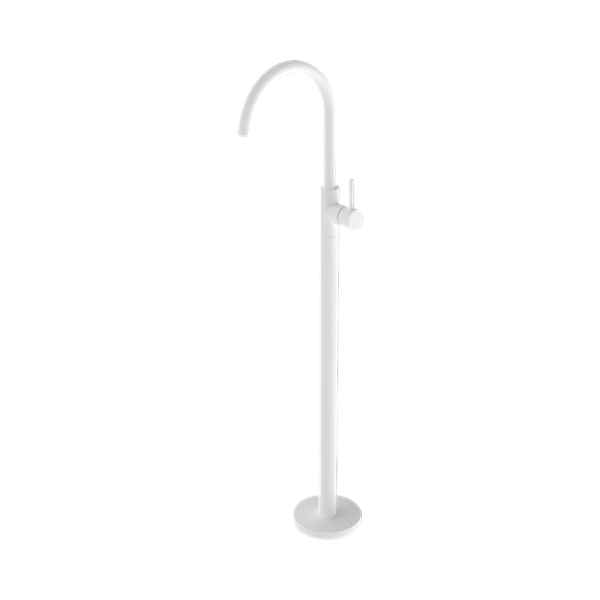 NR210903a01 MW Mecca Freestanding Bath Mixer Matte White Thumb