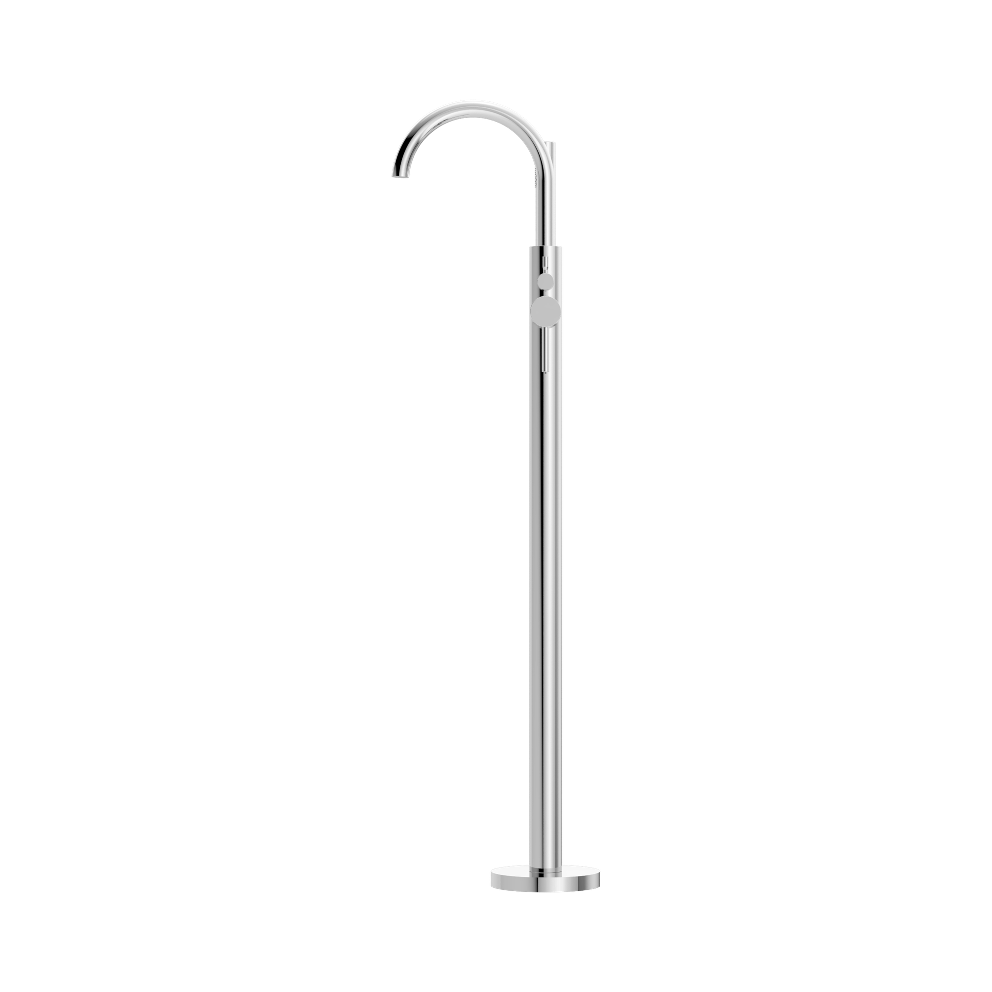 NR210903a CH Mecca Round Freestanding Mixer With Hand Shower Chrome image 2