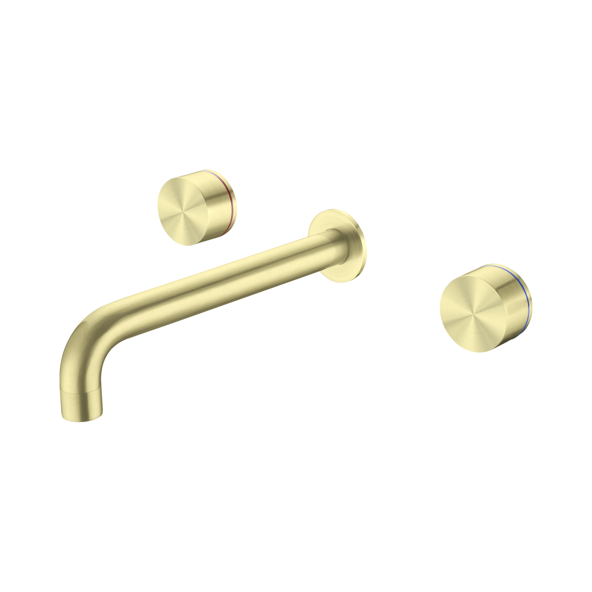 NR211707a180 BG Kara Wall Basin Set 180mm Brushed Gold image 1
