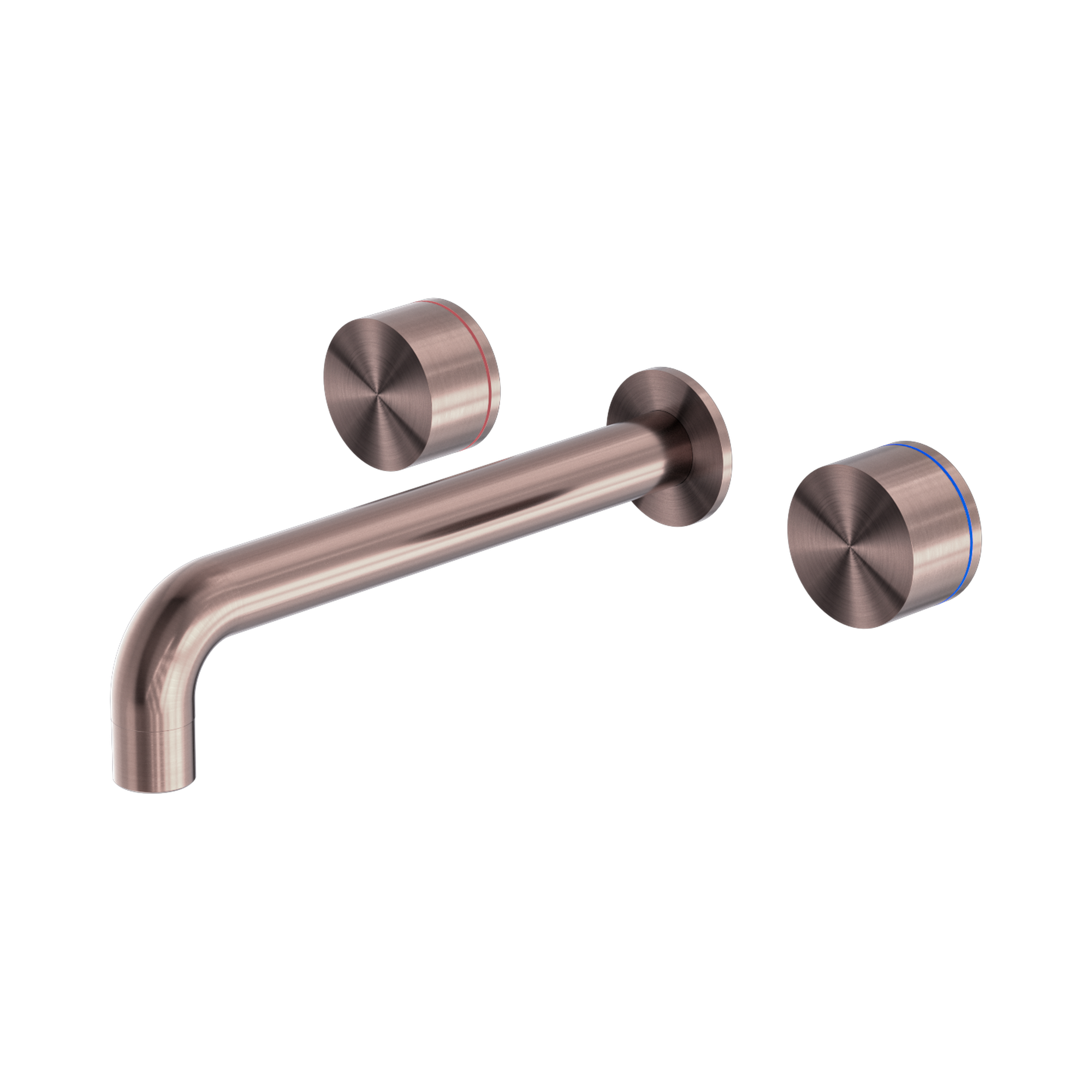 NR211707a180 BZ Kara Wall Basin Set 180mm Brushed Bronze image 1