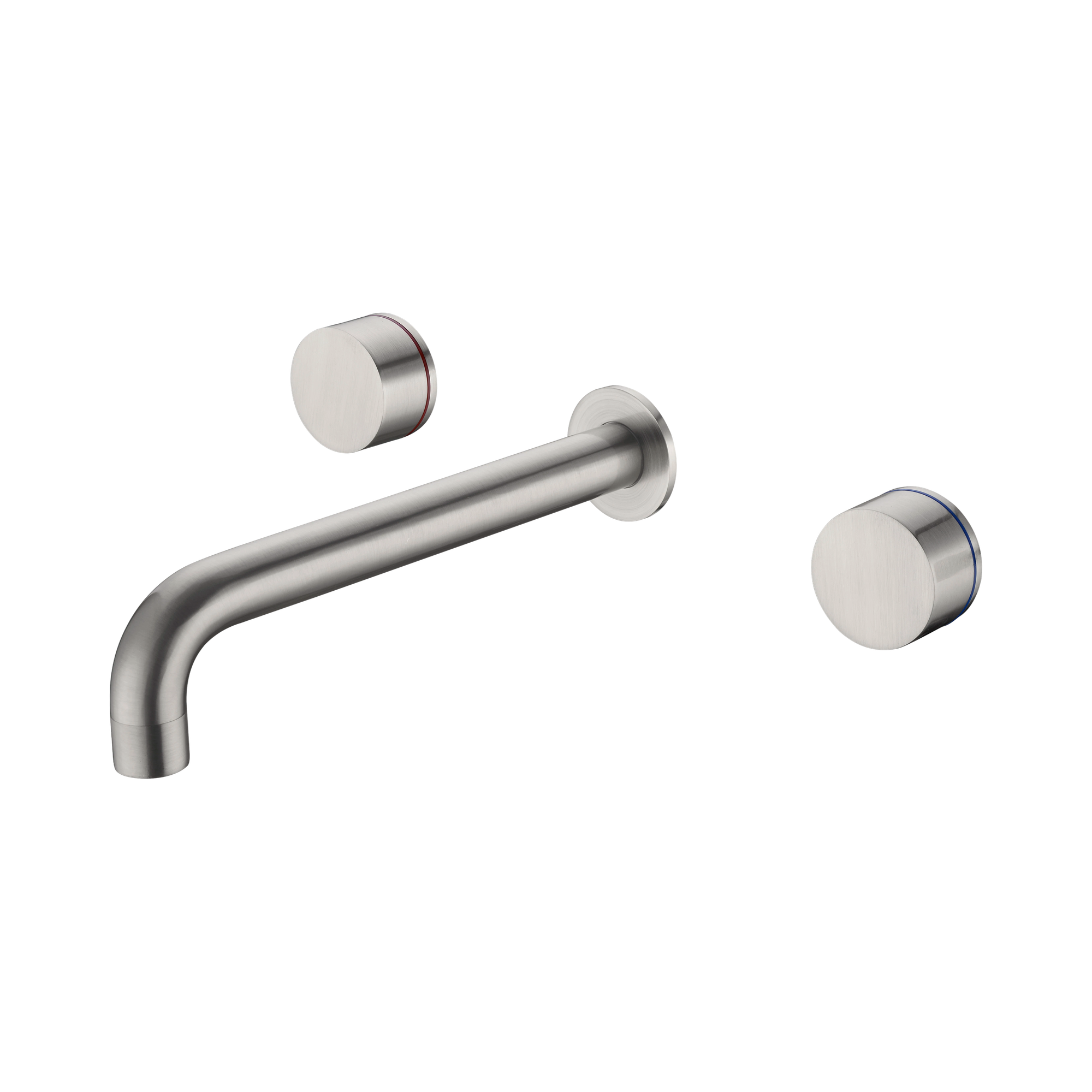 NR211707a217 BN Kara Wall Basin Set 215mm Brushed Nickel image 1