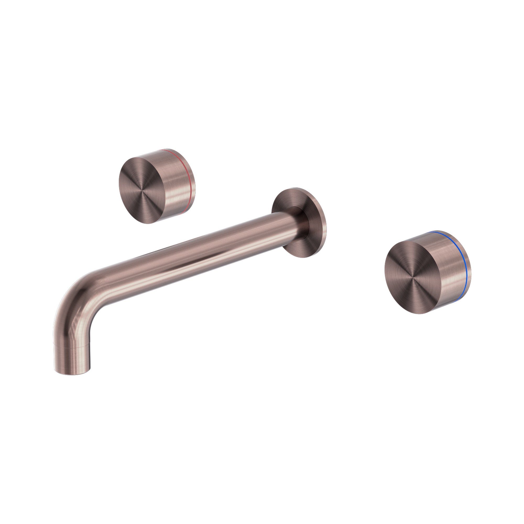 NR211707a217 BZ Kara Wall Basin Set 215mm Brushed Bronze image 1