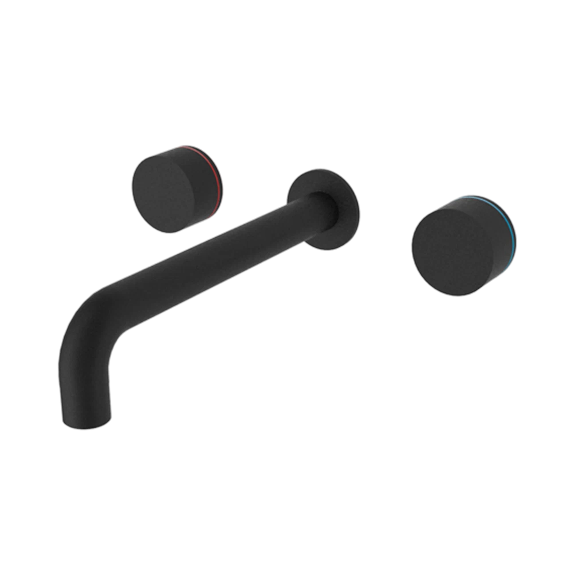 NR211707a217 MB Kara Wall Basin Set 215mm Matte Black image 1