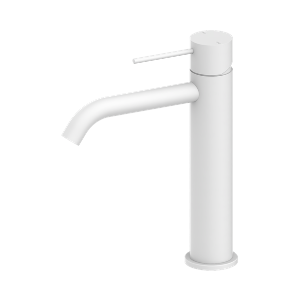 NR221901 EMW Mecca Mid Tall Basin Mixer Matte White Thumb