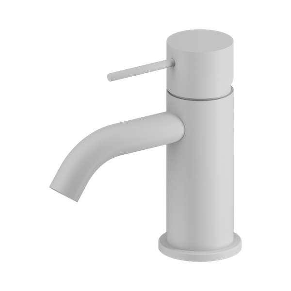 NR221901 FMW Mecca Mini Basin Mixer Matte White Thumb