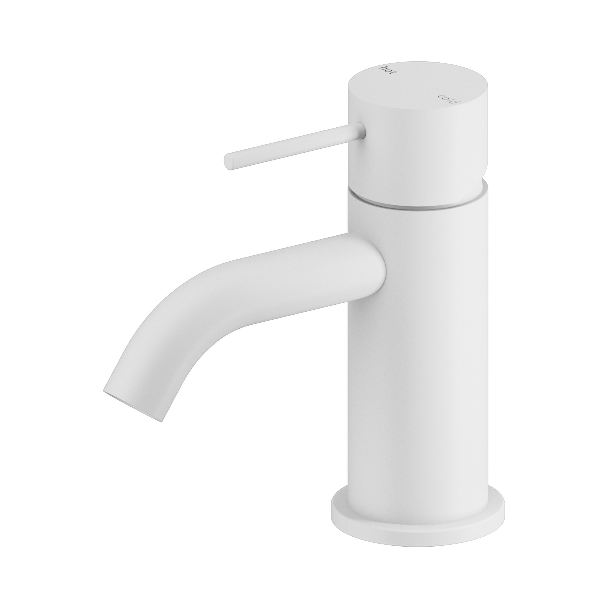 NR221901 FMW Mecca Mini Basin Mixer Matte White image 1