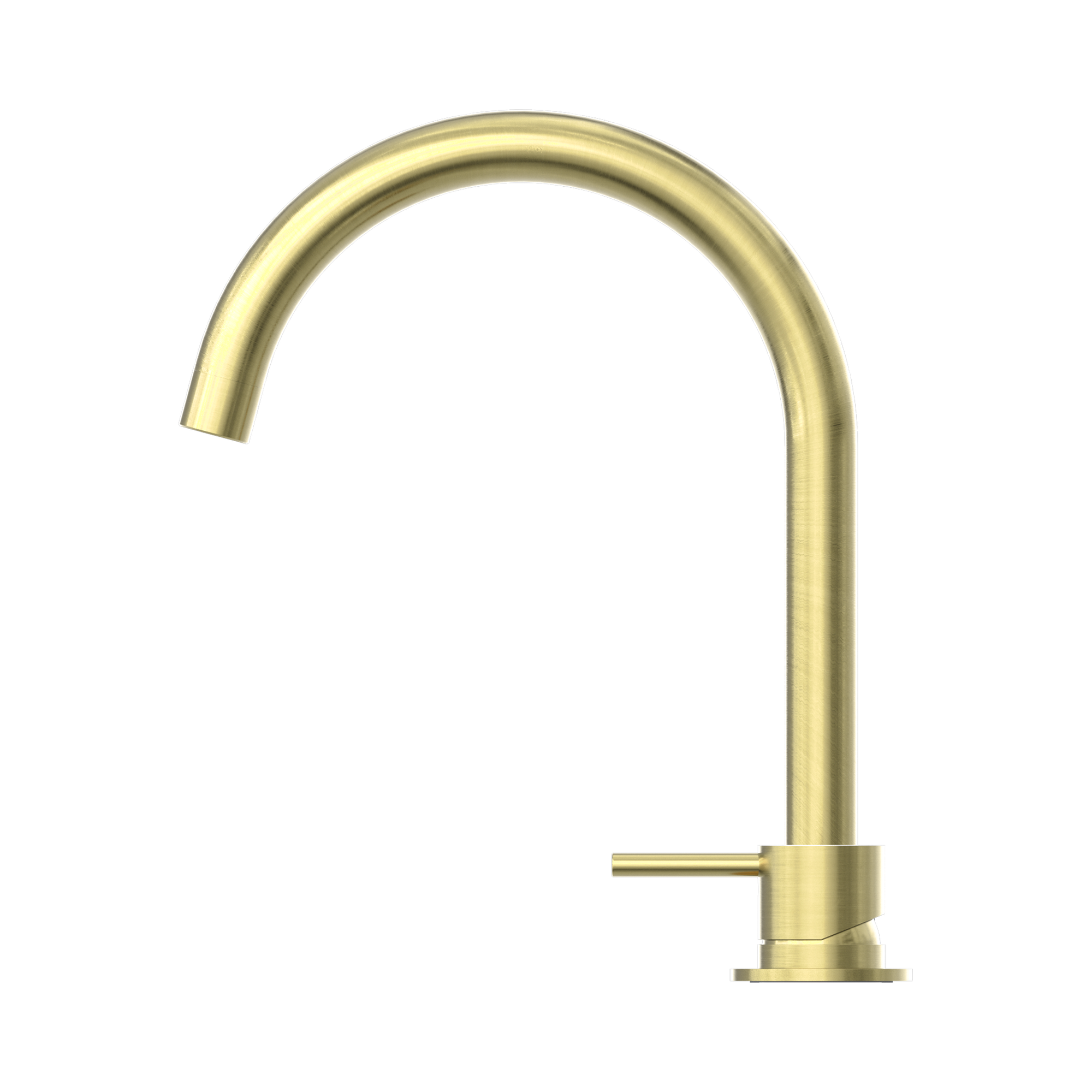 NR221901b BG Mecca Hob Basin Mixer Round Swivel Spout Brushed Gold image 3