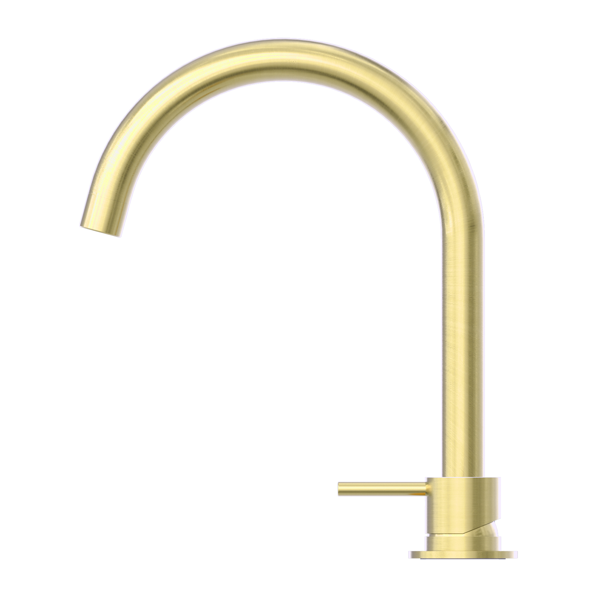 NR221901b BG Mecca Hob Basin Mixer Round Swivel Spout Brushed Gold image 3