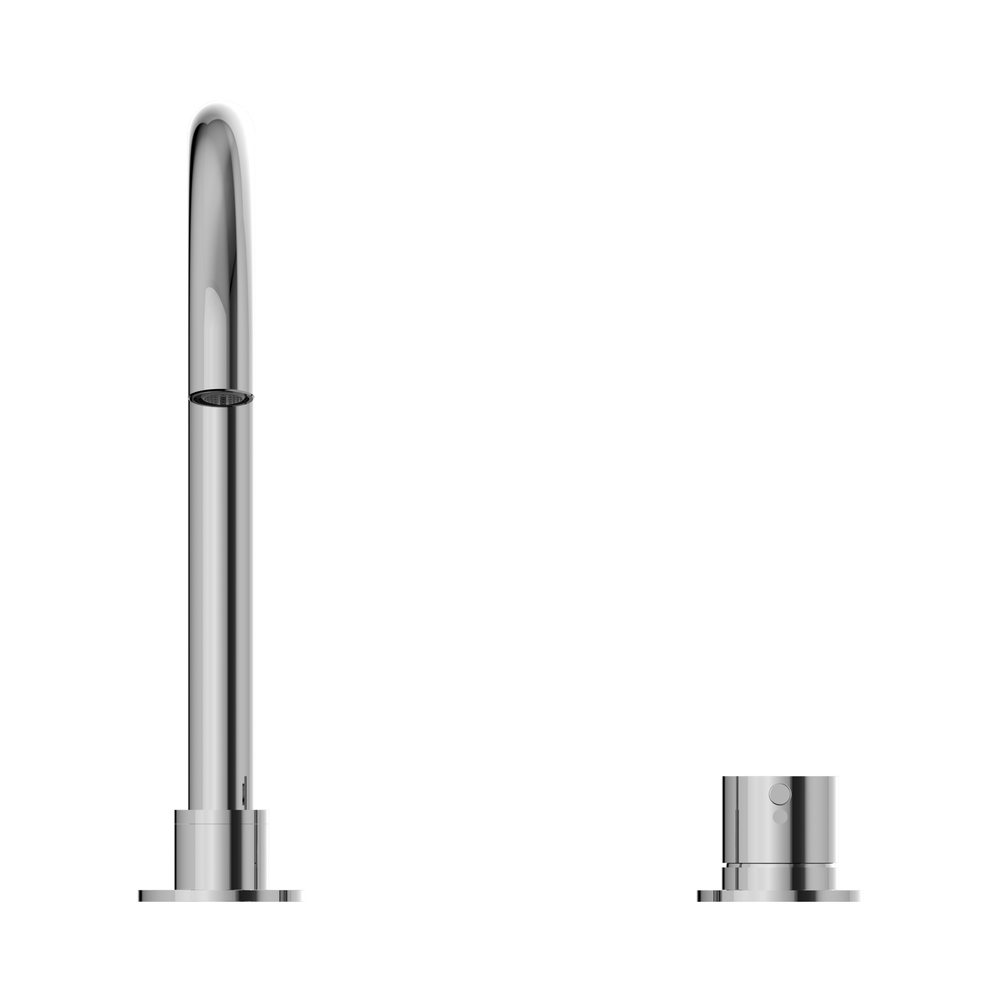 NR221901b CH Mecca Hob Basin Mixer Round Swivel Spout Chrome image 2