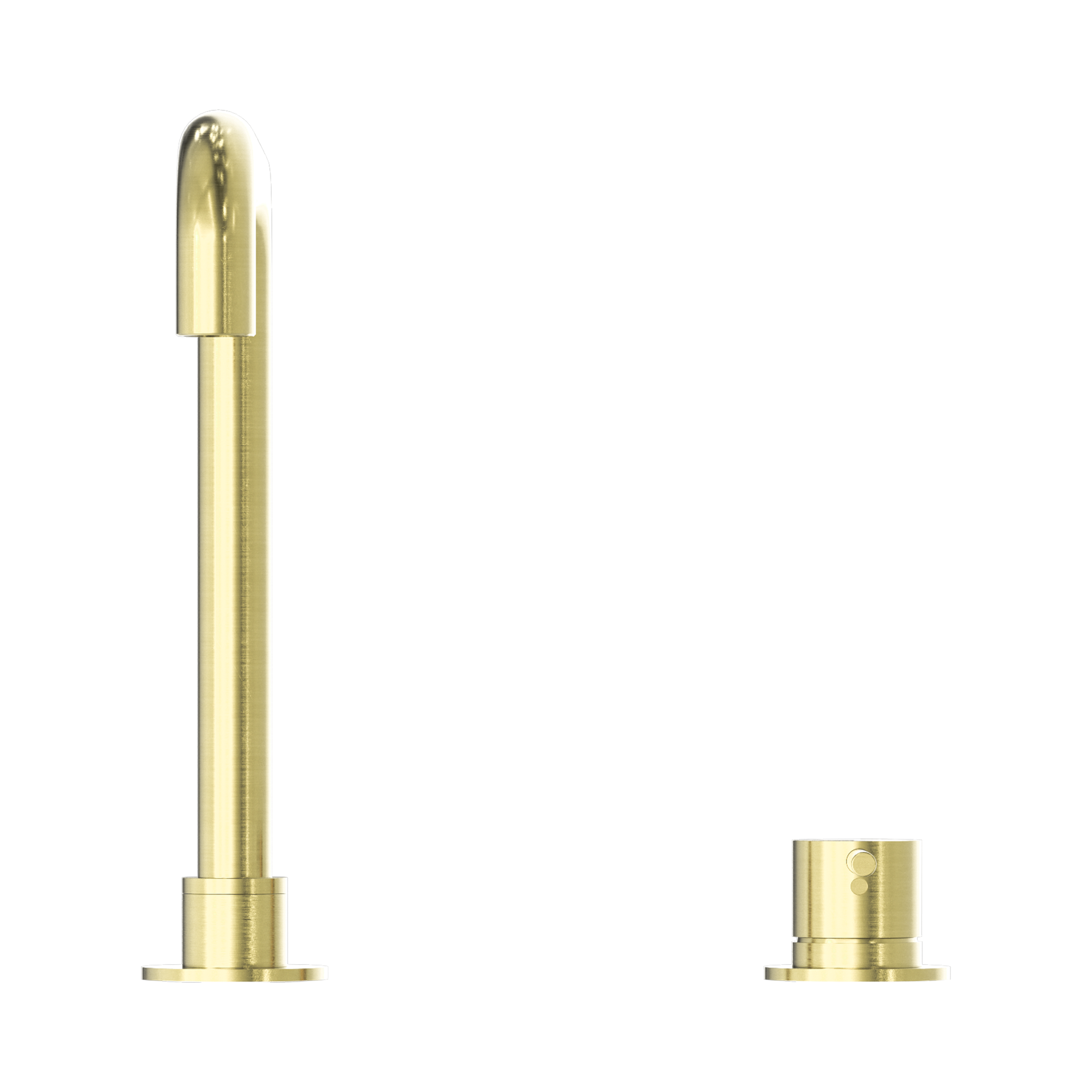 NR221901c BG Mecca Hob Basin Mixer Square Swivel Spout Brushed Gold image 2