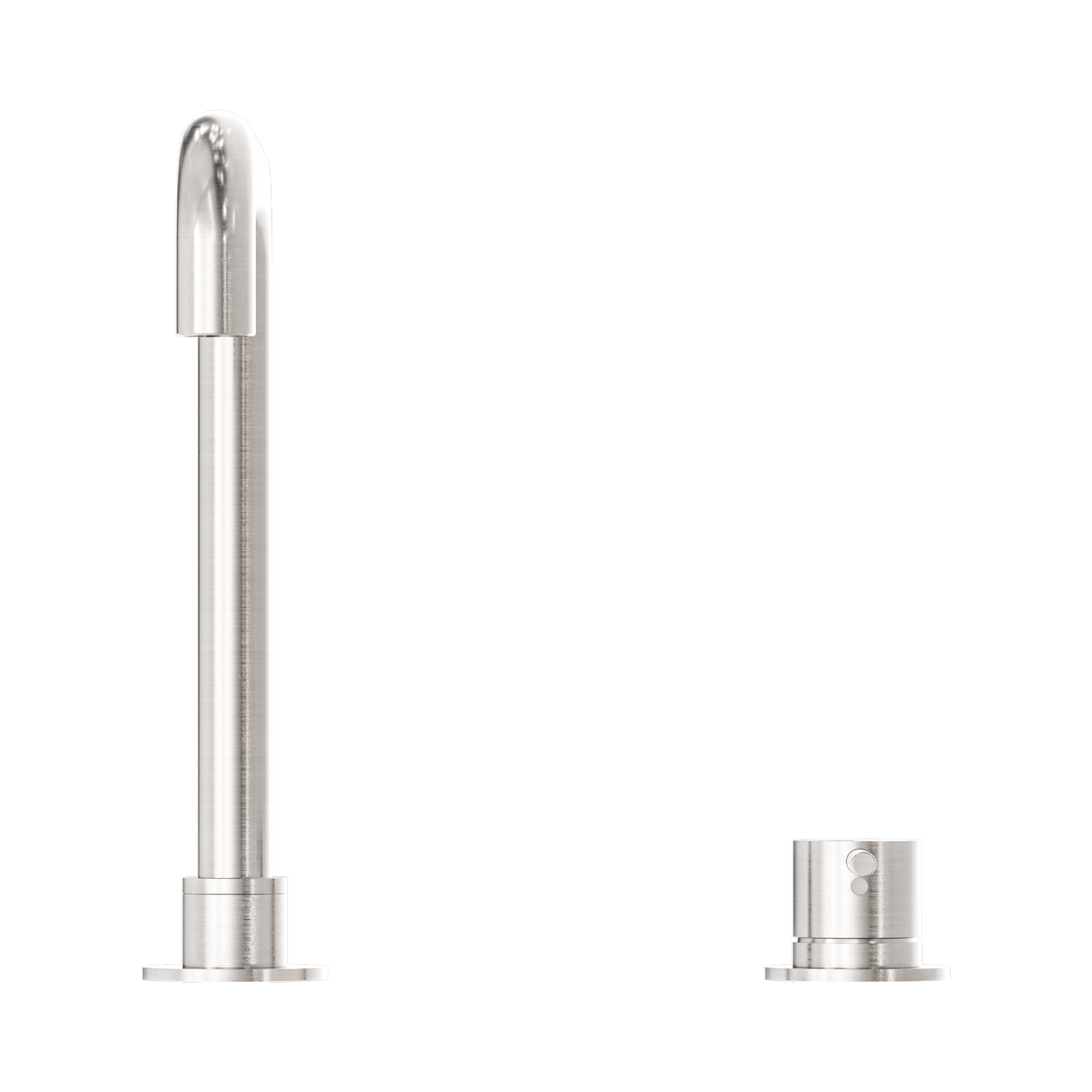 NR221901c BN Mecca Hob Basin Mixer Square Swivel Spout Brushed Nickel image 2