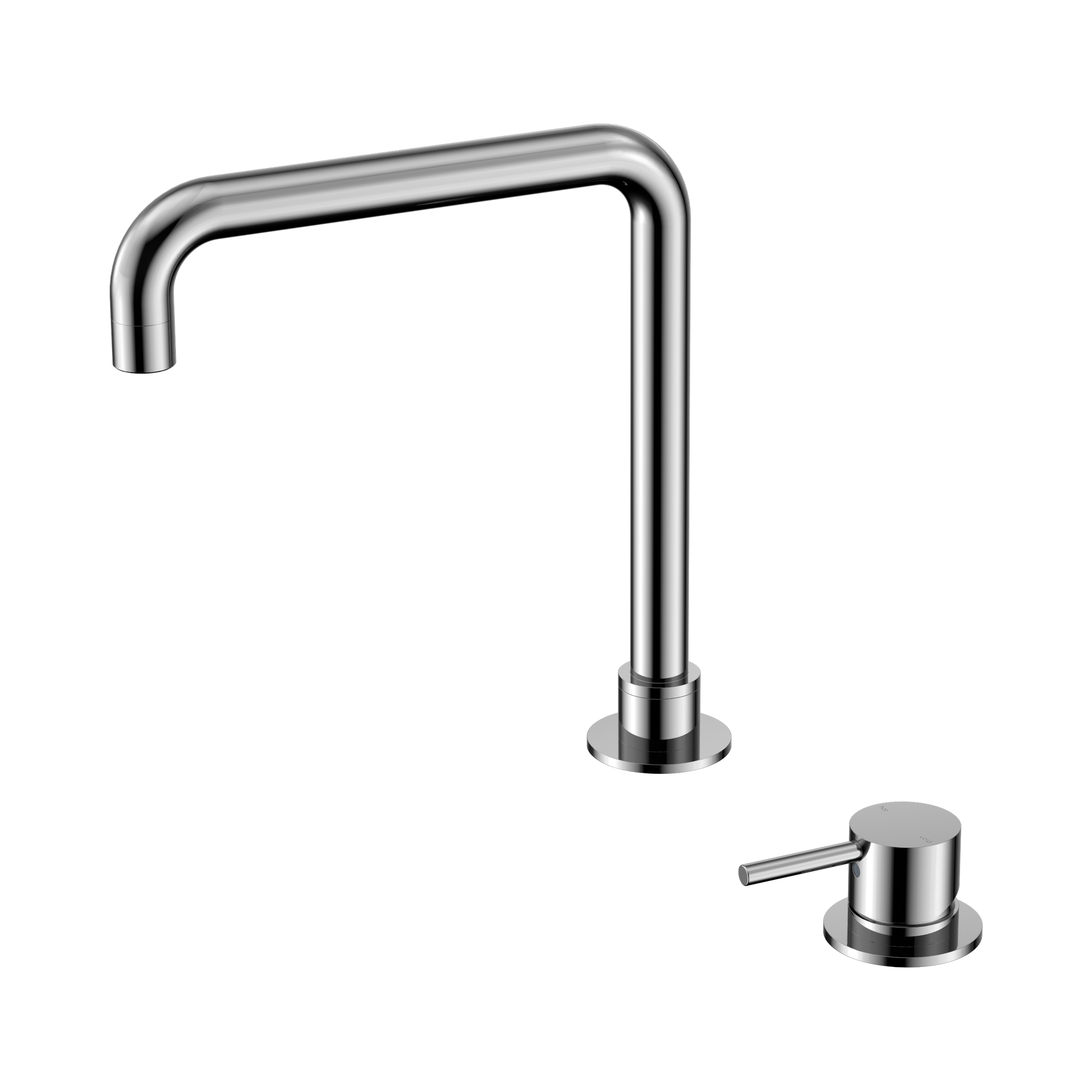 NR221901c CH Mecca Hob Basin Mixer Square Swivel Spout Chrome image 1