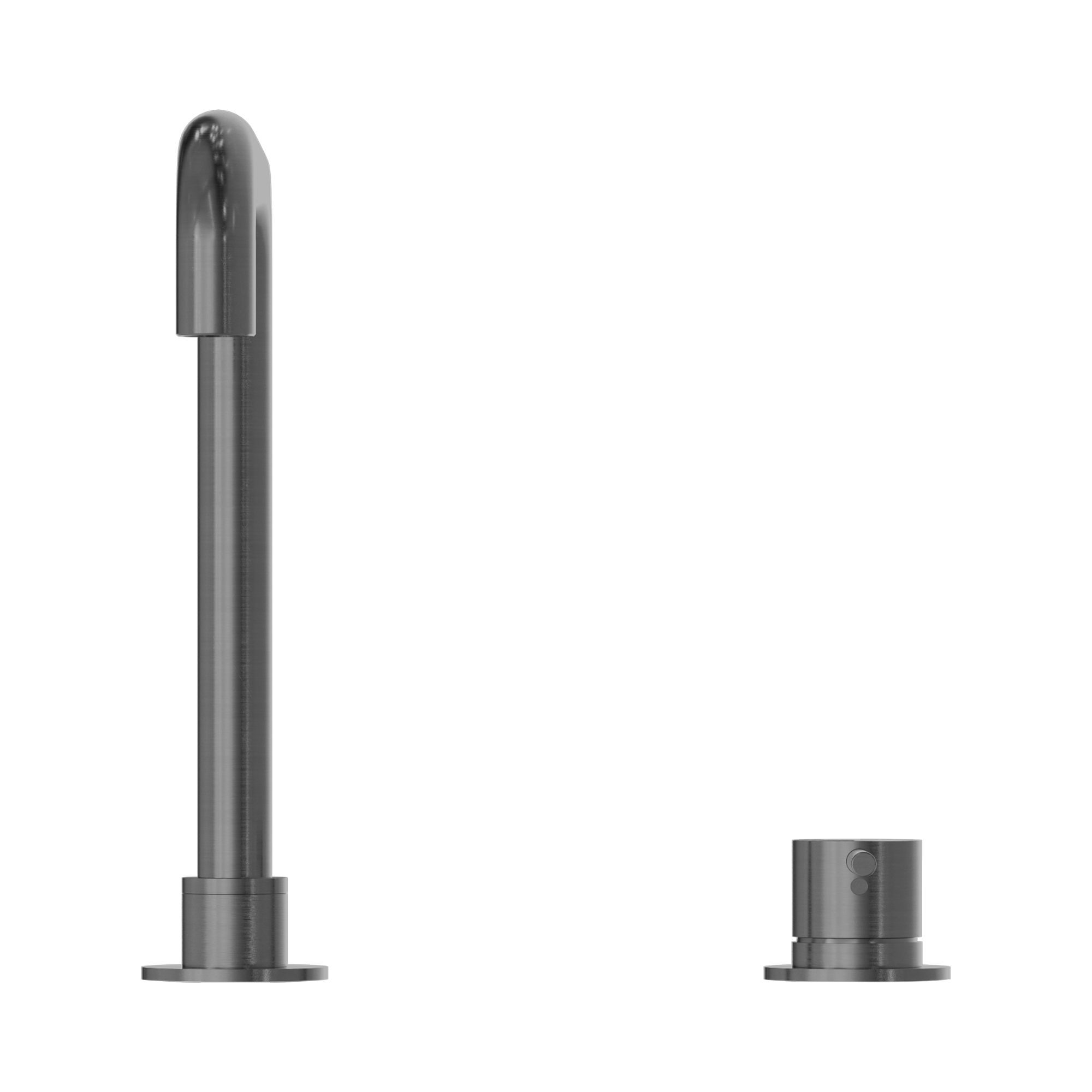 NR221901c GM Mecca Hob Basin Mixer Square Swivel Spout Gun Metal image 2