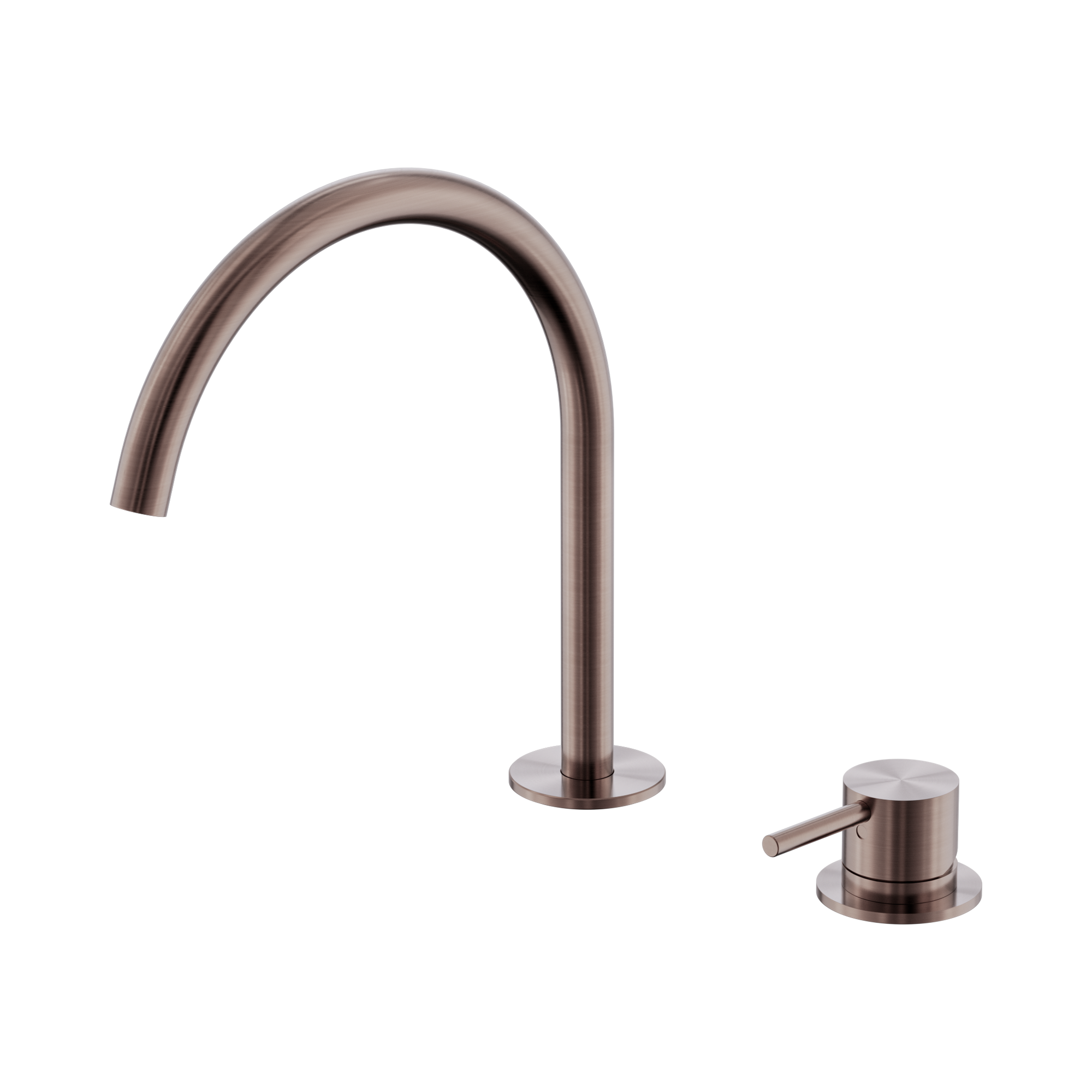 NR221901j BZ Mecca Hob Bath Kitchen Mixer Set Arc Spout Brushed Bronze image 1