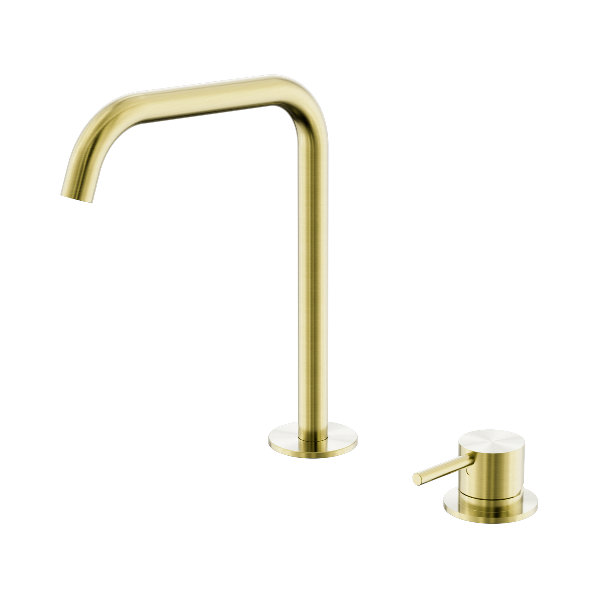 NR221901k BG Mecca Hob Bath Kitchen Mixer Set Edge Spout Brushed Gold image 1