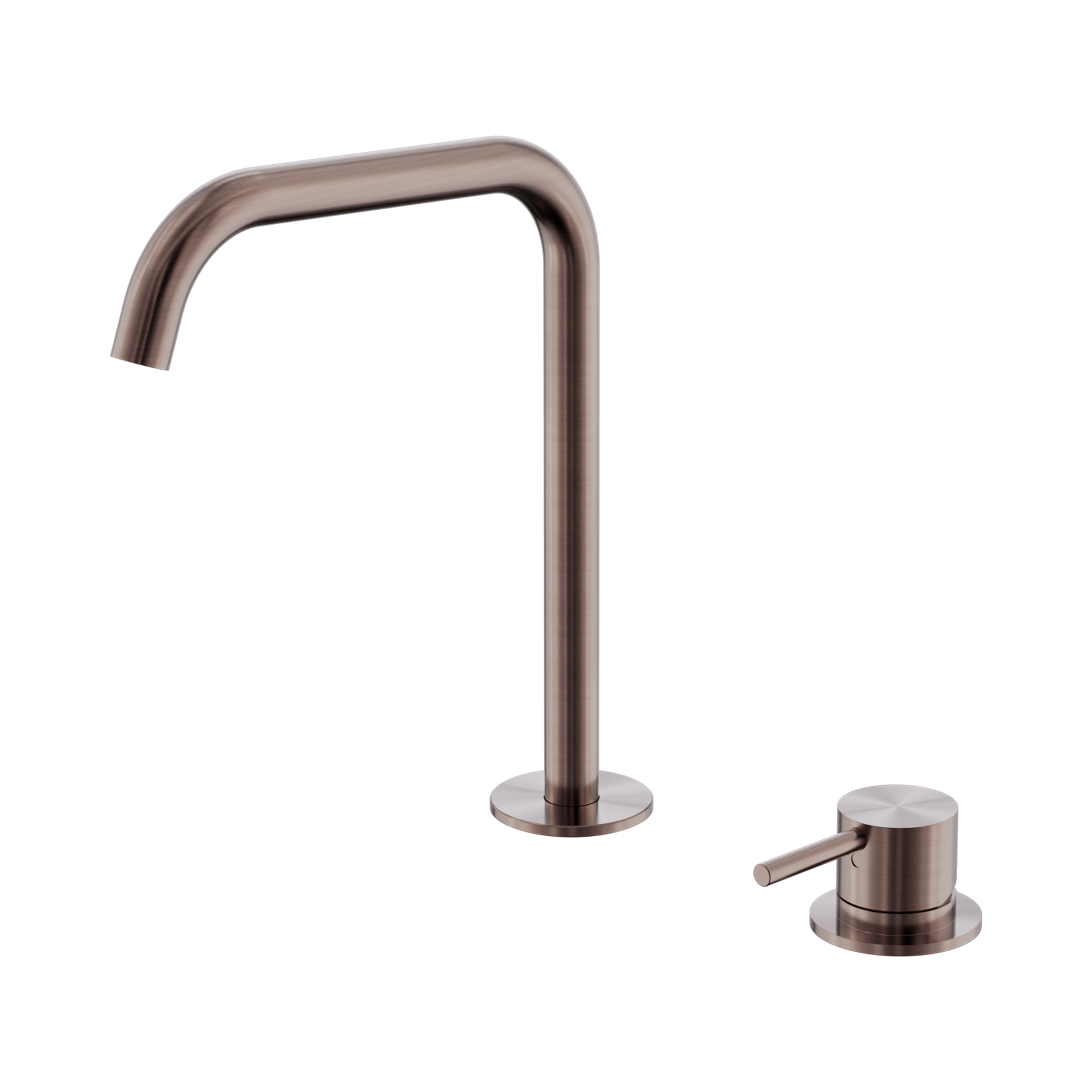 NR221901k BZ Mecca Hob Bath Kitchen Mixer Set Edge Spout Brushed Bronze image 1