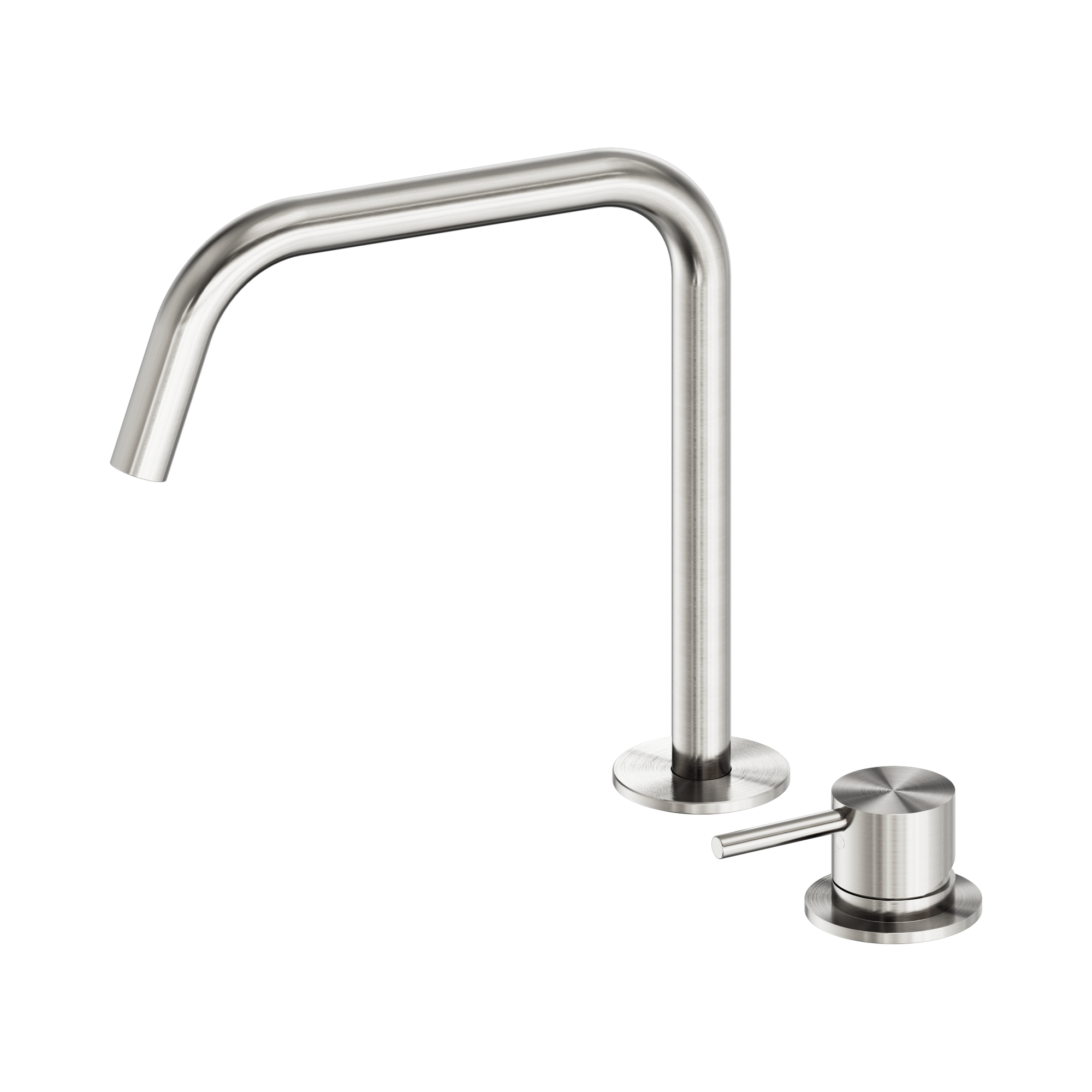 NR221901m BN Mecca Hob Bath Kitchen Mixer Set Edge Spout II Brushed Nickel image 1