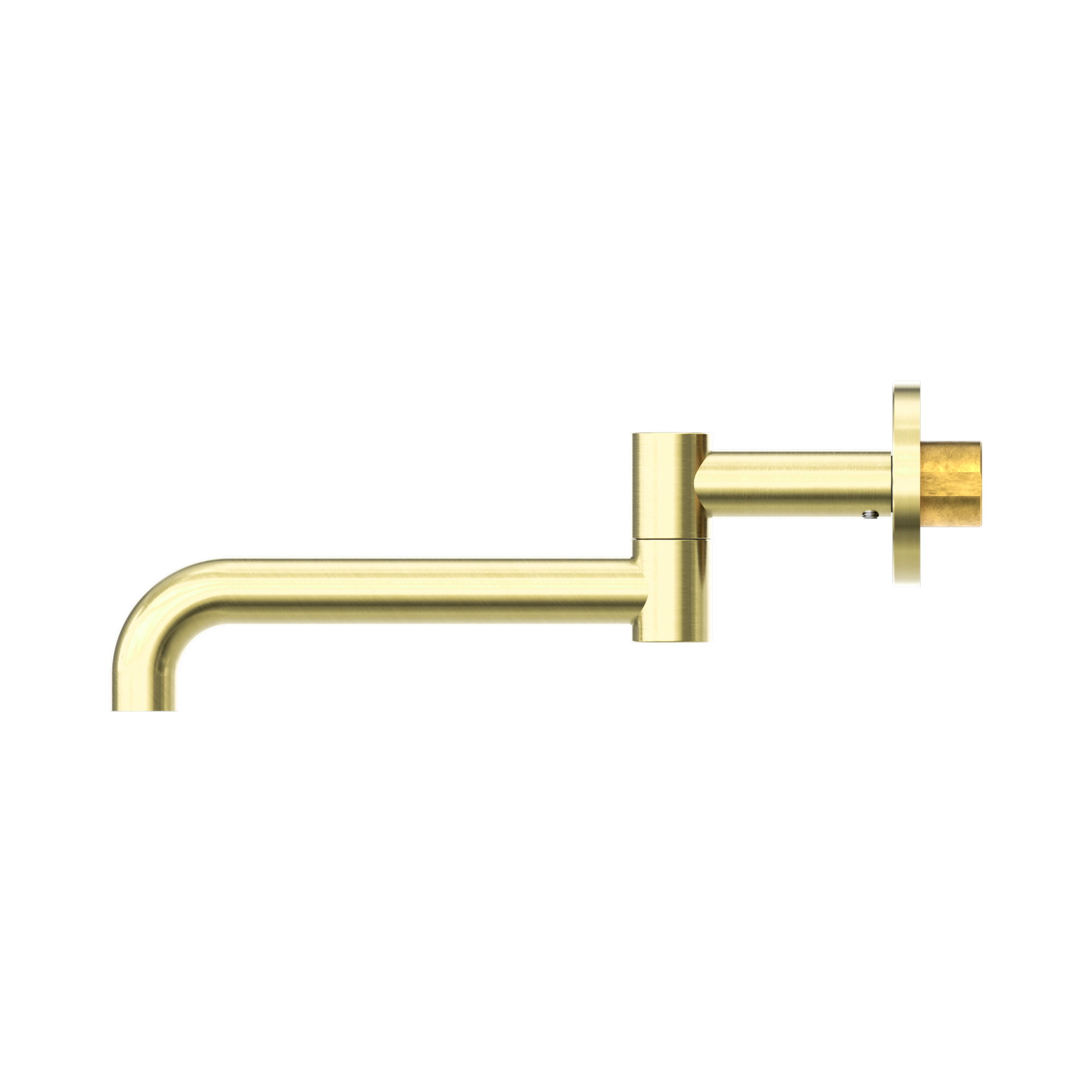 NR221903 GBG Mecca Wall Mounted Swivel Bath Spout Only 225mm Brushed Gold image 3