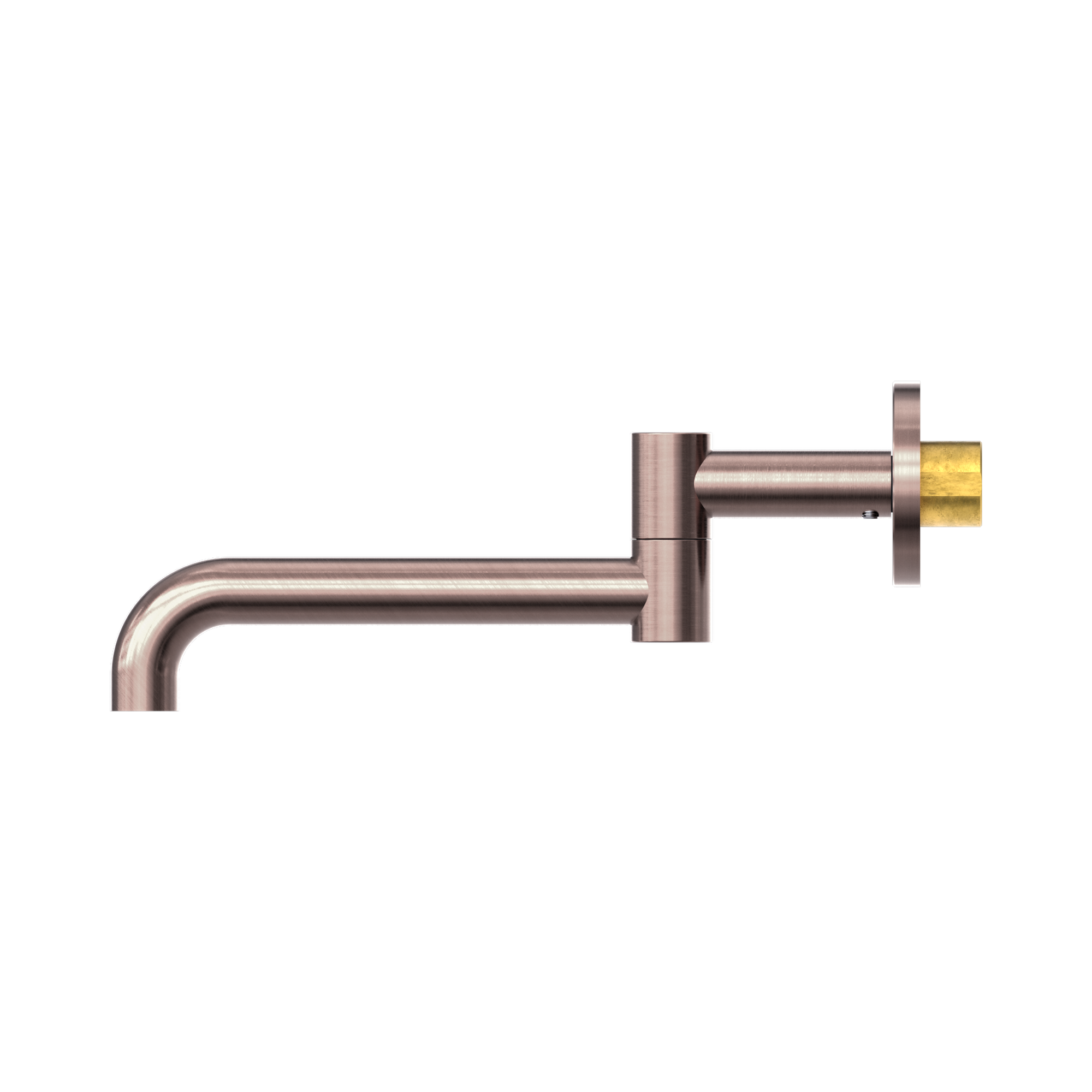 NR221903 GBZ Mecca Wall Mounted Swivel Bath Spout Only 225mm Brushed Bronze image 3