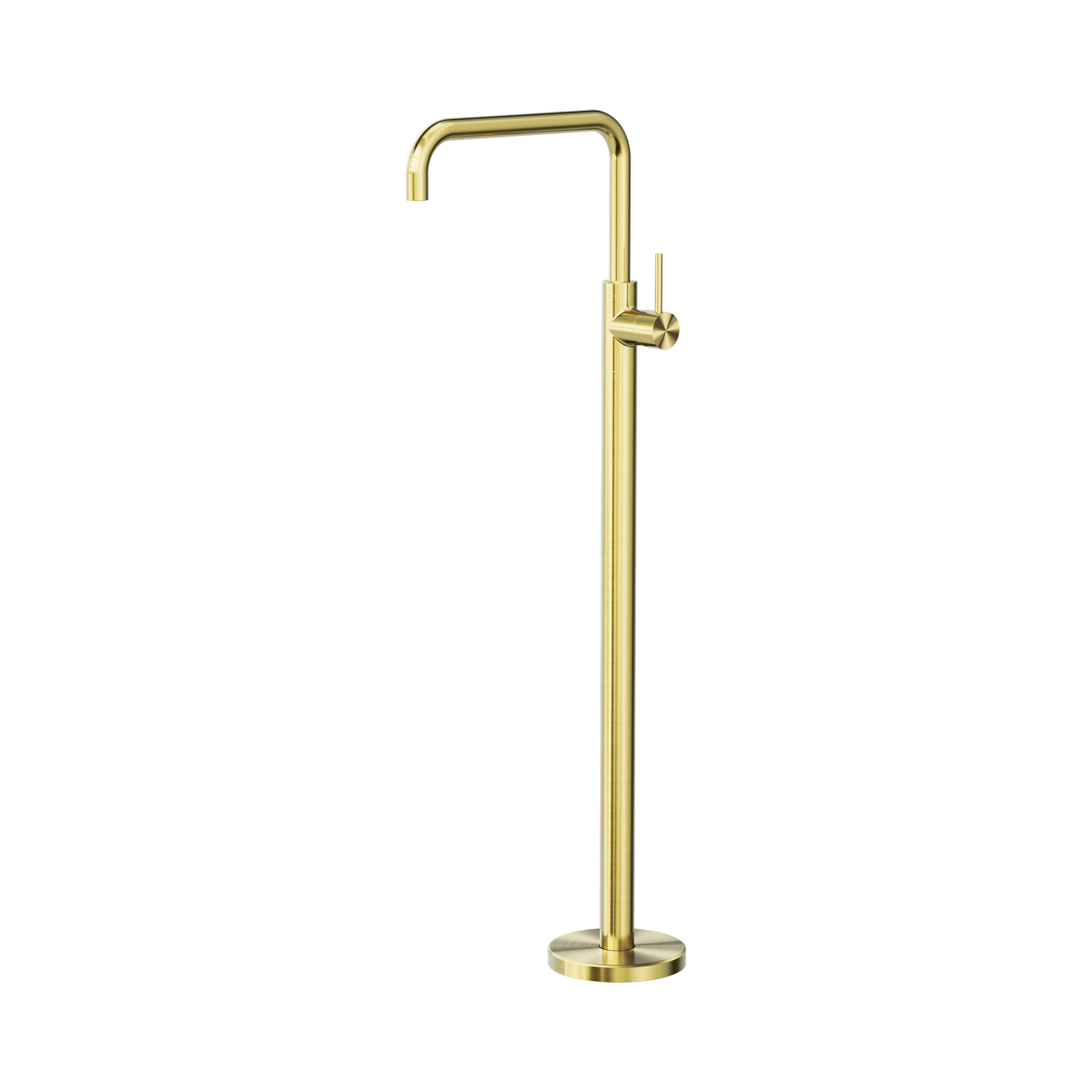 NR221903b BG Mecca Freestanding Bath Mixer Square Shape Brushed Gold image 1