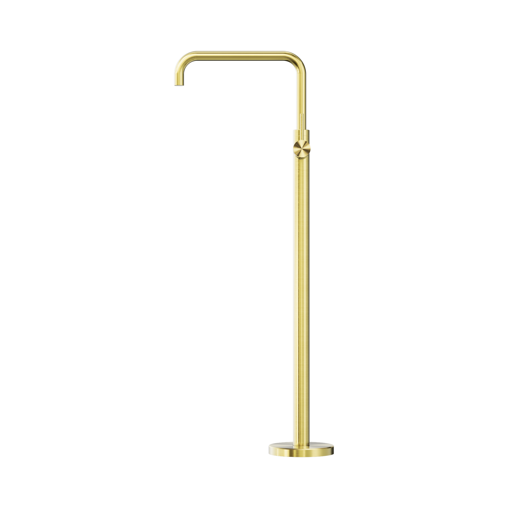 NR221903b BG Mecca Freestanding Bath Mixer Square Shape Brushed Gold image 2