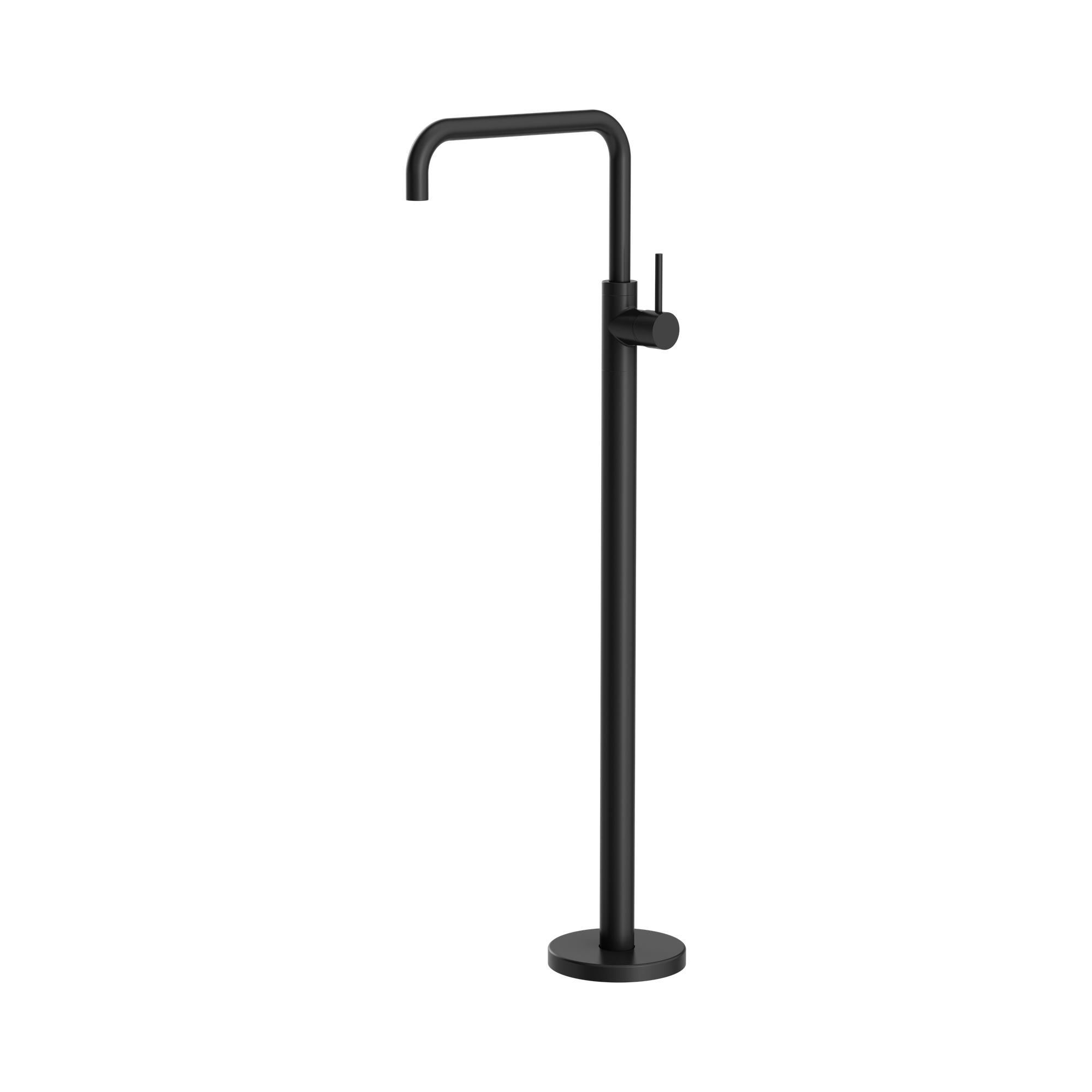 NR221903b MB Mecca Freestanding Bath Mixer Square Shape Matte Black image 1