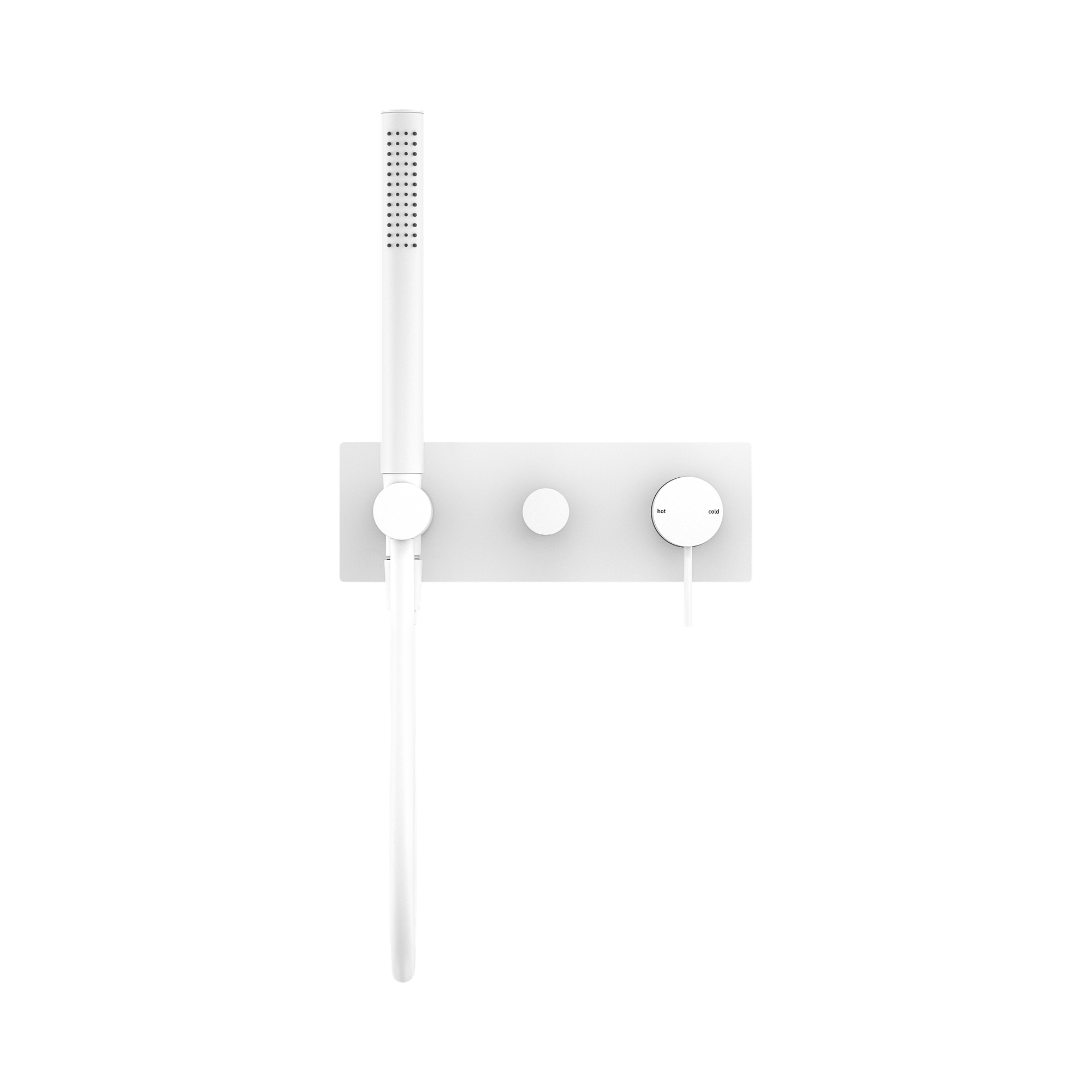 NR221903e MW Mecca Shower Mixer With Divertor System Matte White image 2