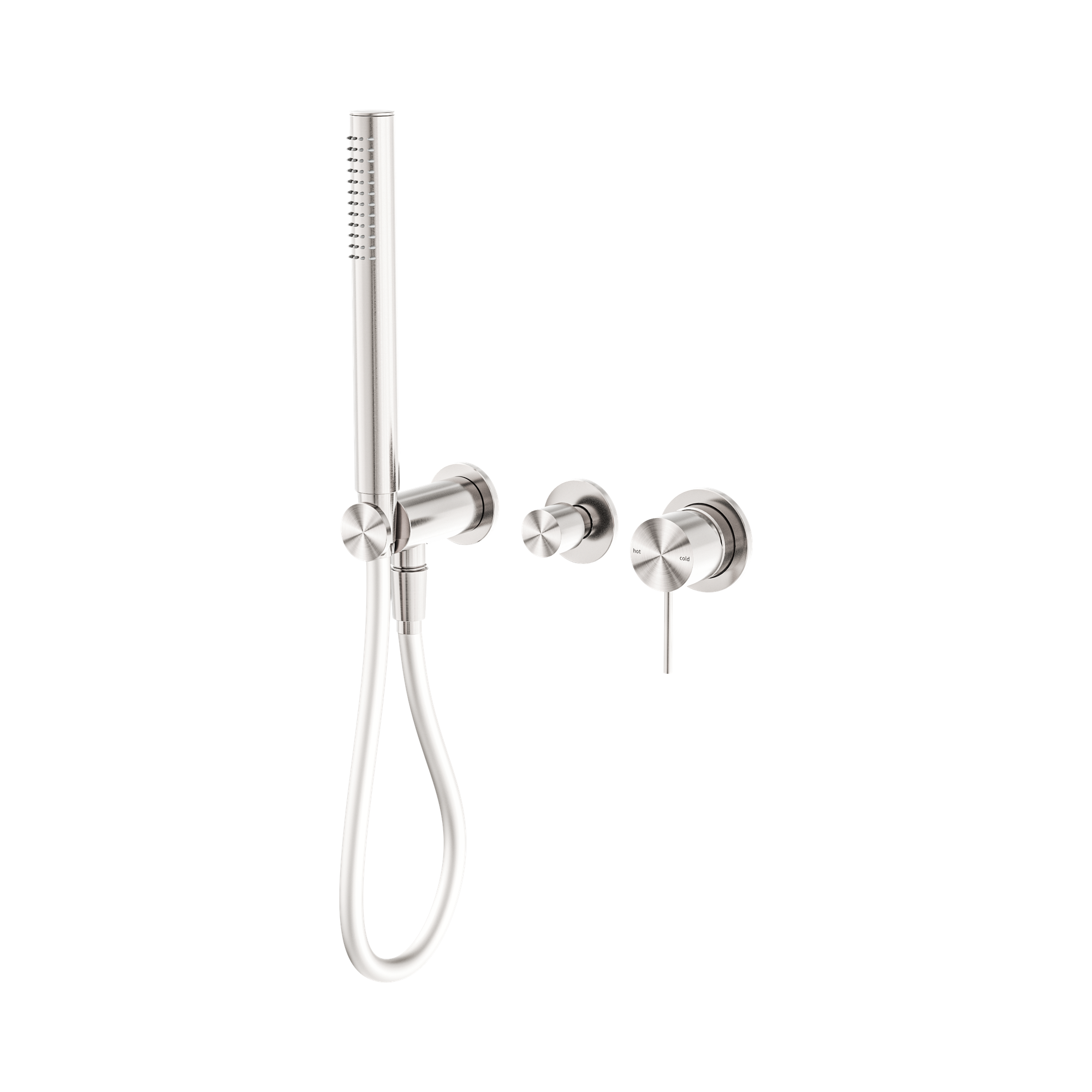 NR221903f BN Mecca Shower Mixer With Divertor System Seperate Back Plate Brushed Nickel image 1