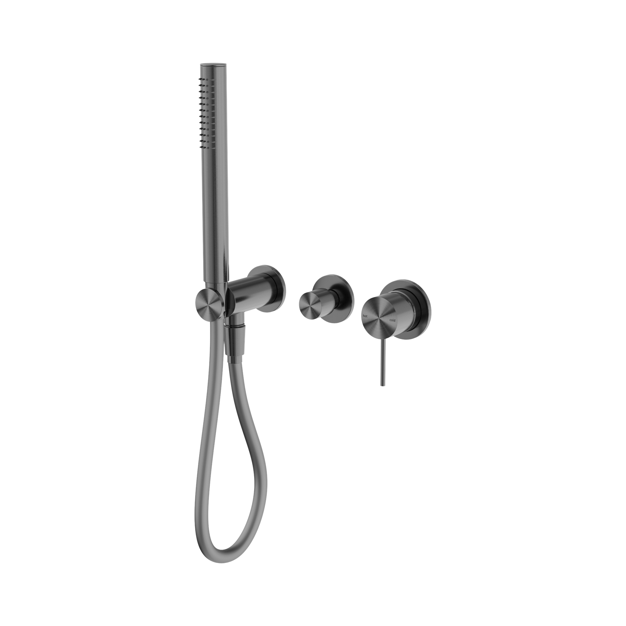 NR221903f GM Mecca Shower Mixer With Divertor System Seperate Back Plate Gun Metal image 1