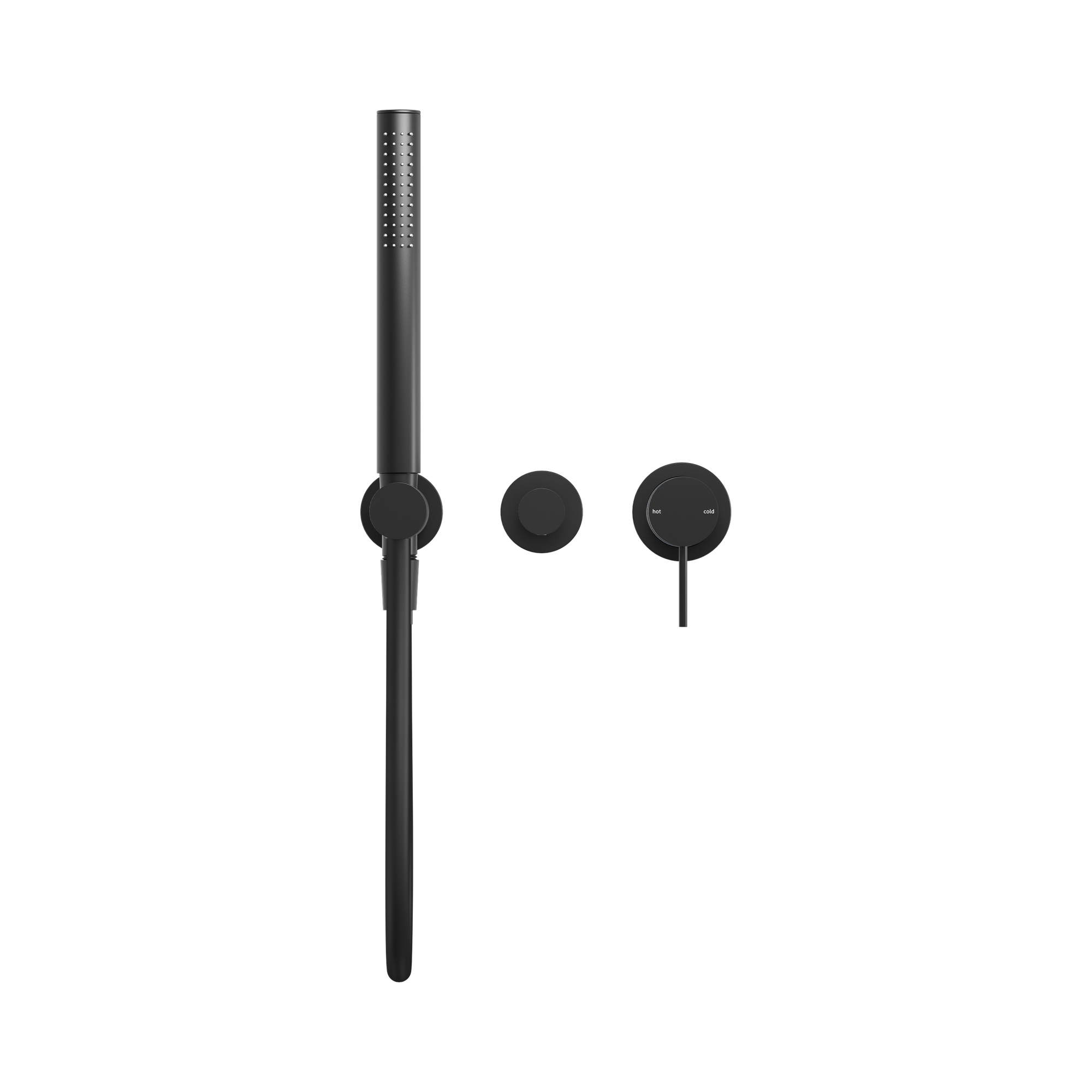 NR221903f MB Mecca Shower Mixer With Divertor System Seperate Back Plate Matte Black image 2