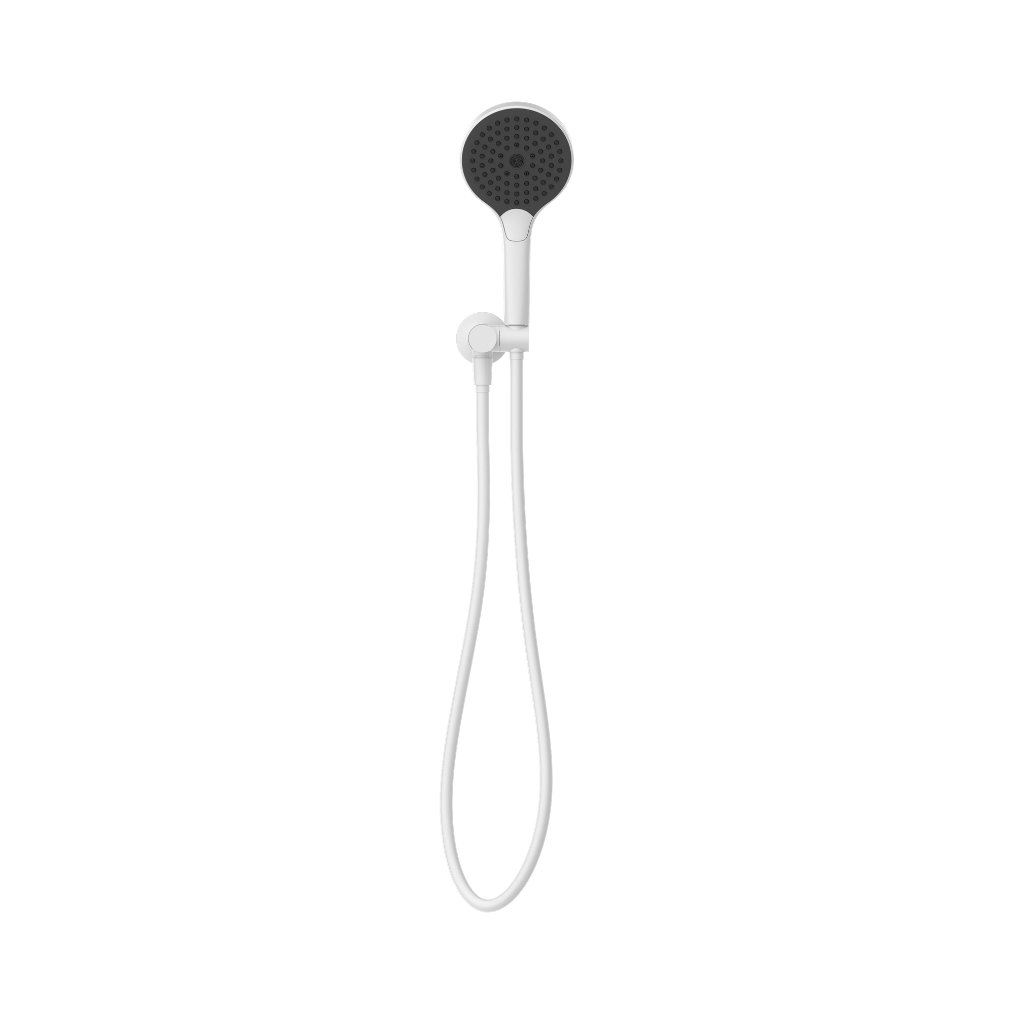 NR221905 FMW Mecca Shower On Bracket With Air Shower II Matte White image 2