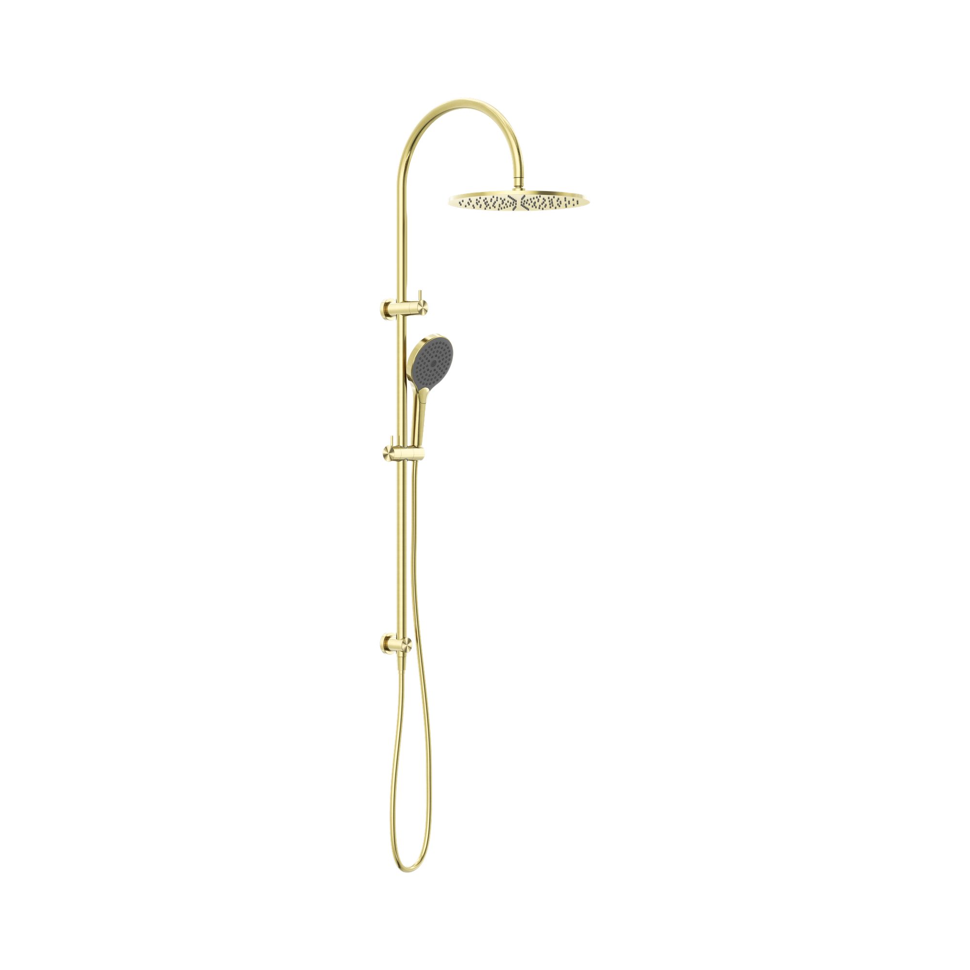 NR221905 HBG Mecca Twin Shower With Air Shower II Brushed Gold image 1
