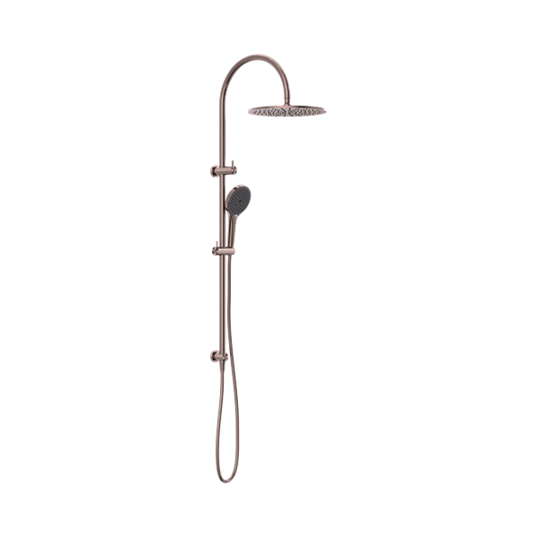 NR221905 HBZ Mecca Twin Shower With Air Shower II Brushed Bronze Thumb