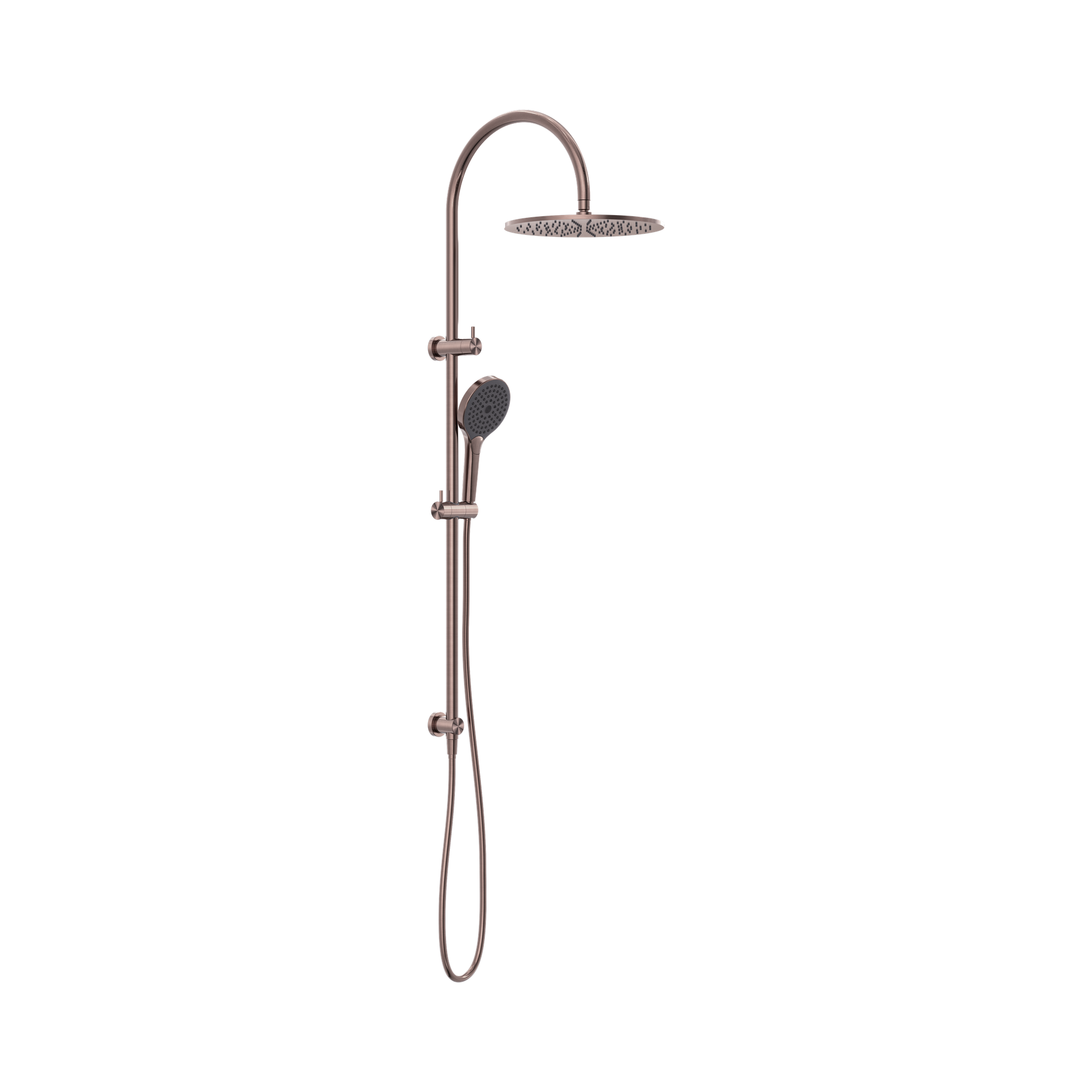 NR221905 HBZ Mecca Twin Shower With Air Shower II Brushed Bronze image 1