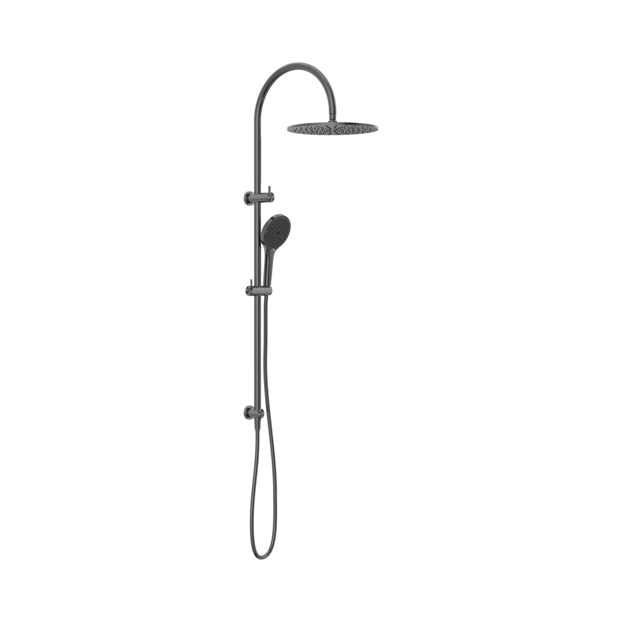 NR221905 HGM Mecca Twin Shower With Air Shower II Gun Metal image 1