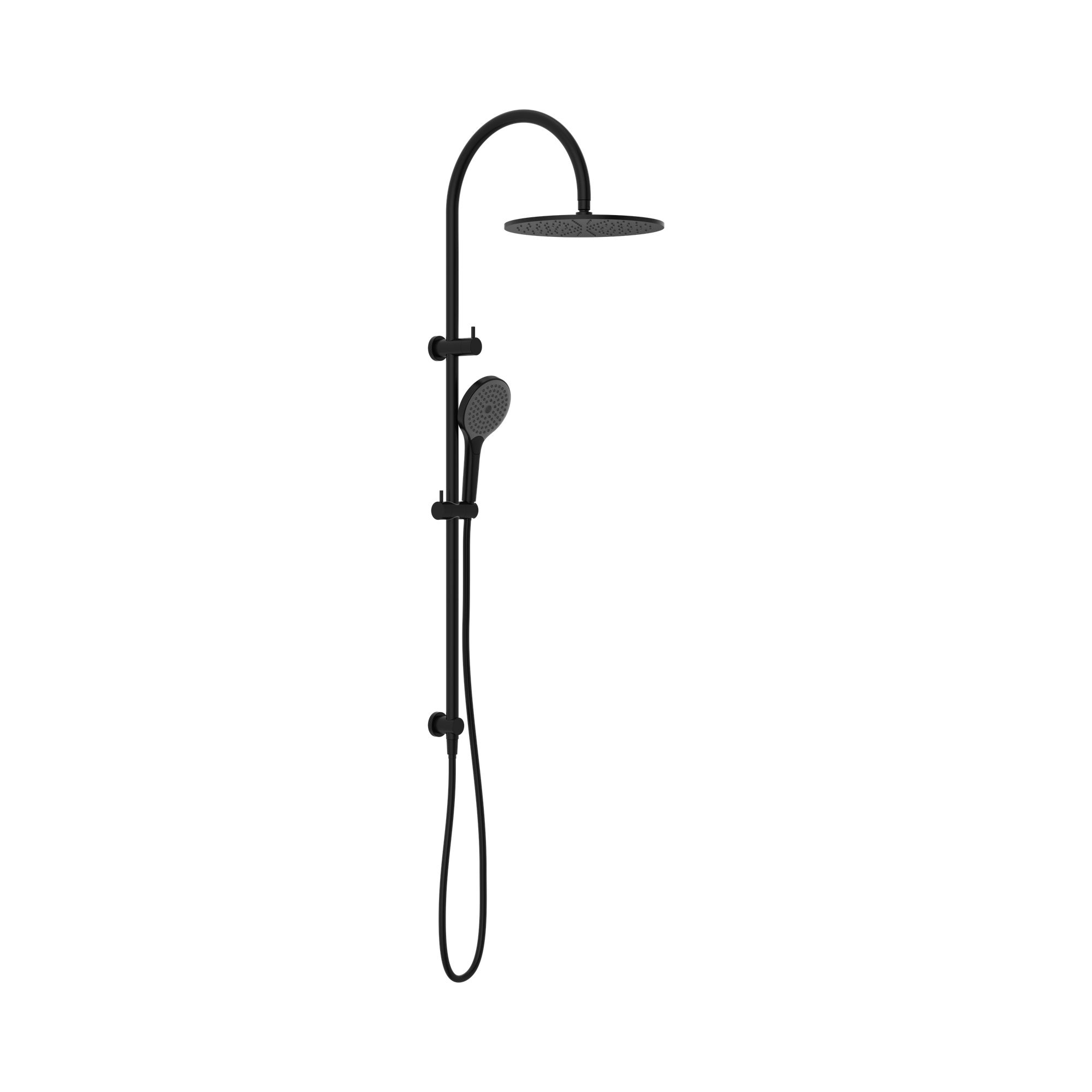 NR221905 HMB Mecca Twin Shower With Air Shower II Matte Black image 1