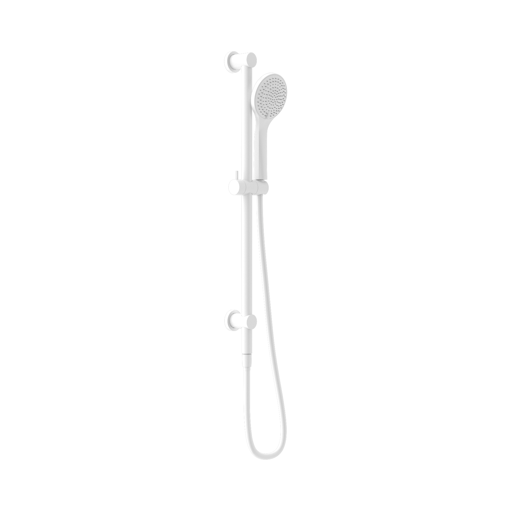 NR221905a MW Mecca Shower Rail With Air Shower Matte White image 1