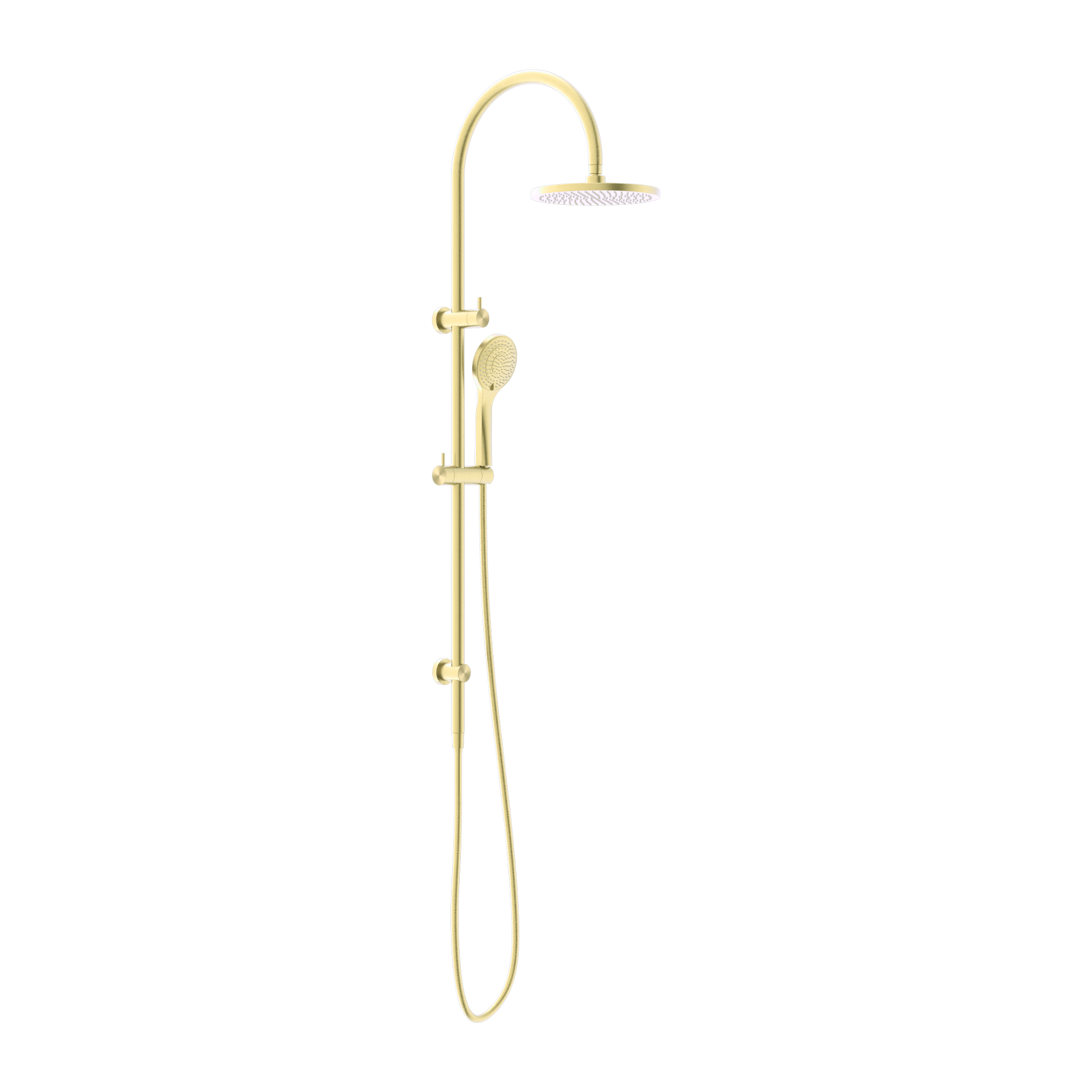 NR221905b BG Mecca Twin Shower With Air Shower Brushed Gold image 1