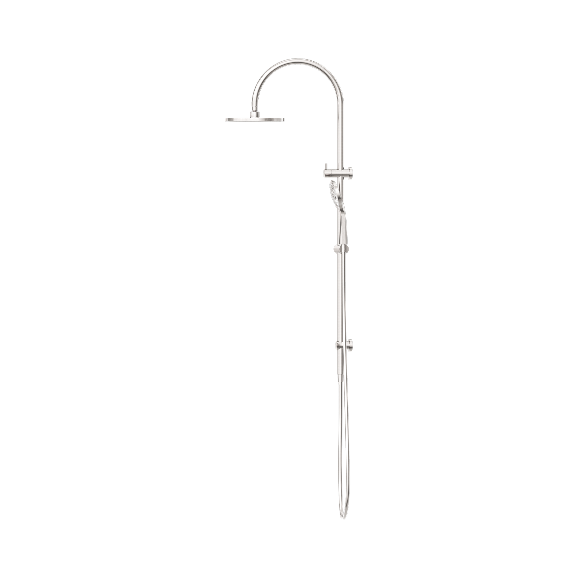 NR221905b BN Mecca Twin Shower With Air Shower Brushed Nickel image 3