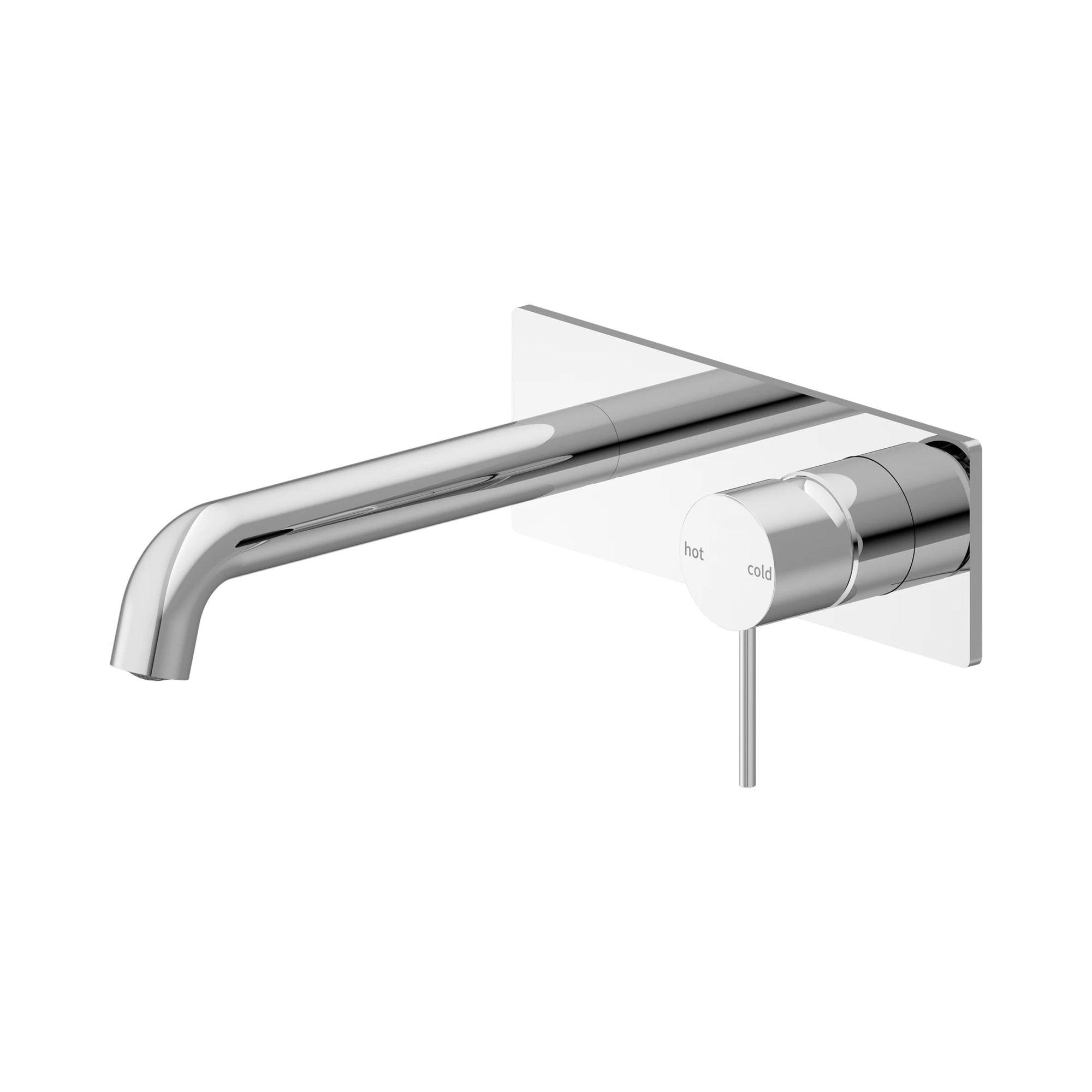 NR221907a185 CH Mecca Wall Basin Mixer 185mm Spout Chrome image 1