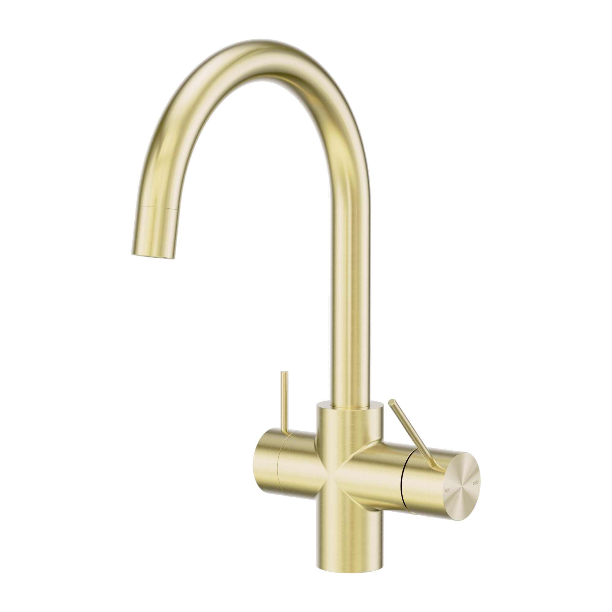 NR221907e BG Mecca 3 Way Filtered Mixer Tap Brushed Gold image 1