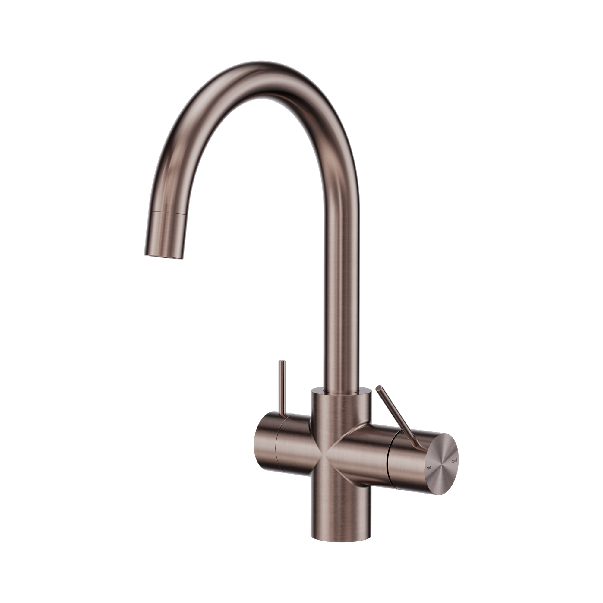 NR221907e BZ Mecca 3 Way Filtered Mixer Tap Brushed Bronze image 1