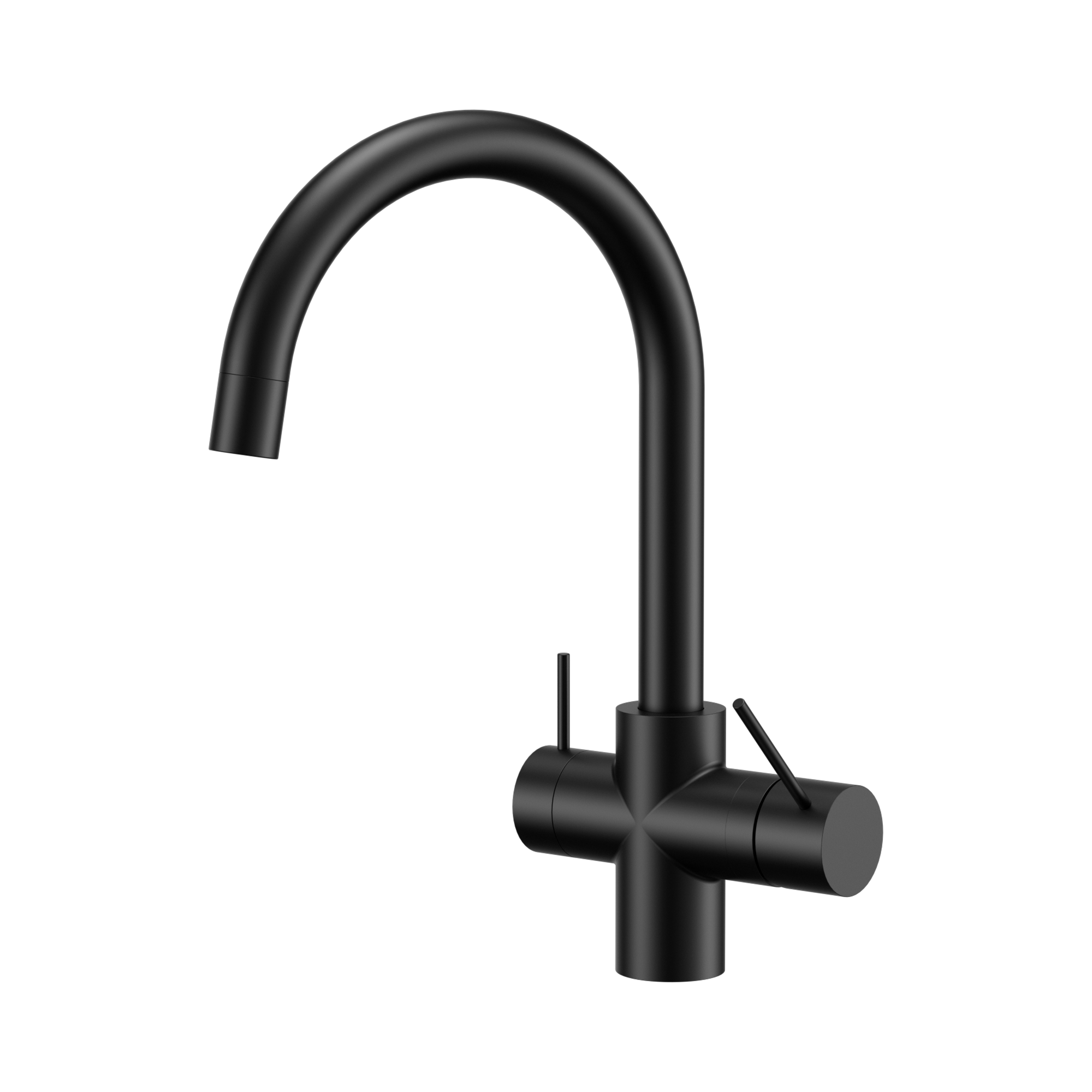 NR221907e MB Mecca 3 Way Filtered Mixer Tap Matte Black image 1
