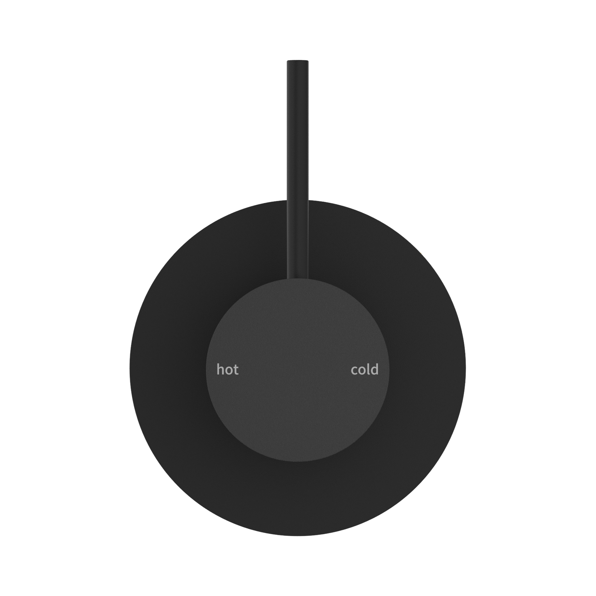 NR221909b MB Mecca Shower Mixer Handle Up Matte Black image 2