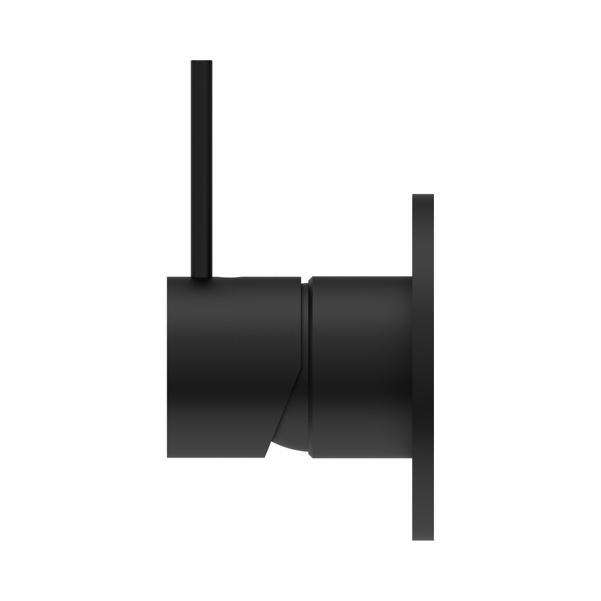 NR221909b MB Mecca Shower Mixer Handle Up Matte Black image 3