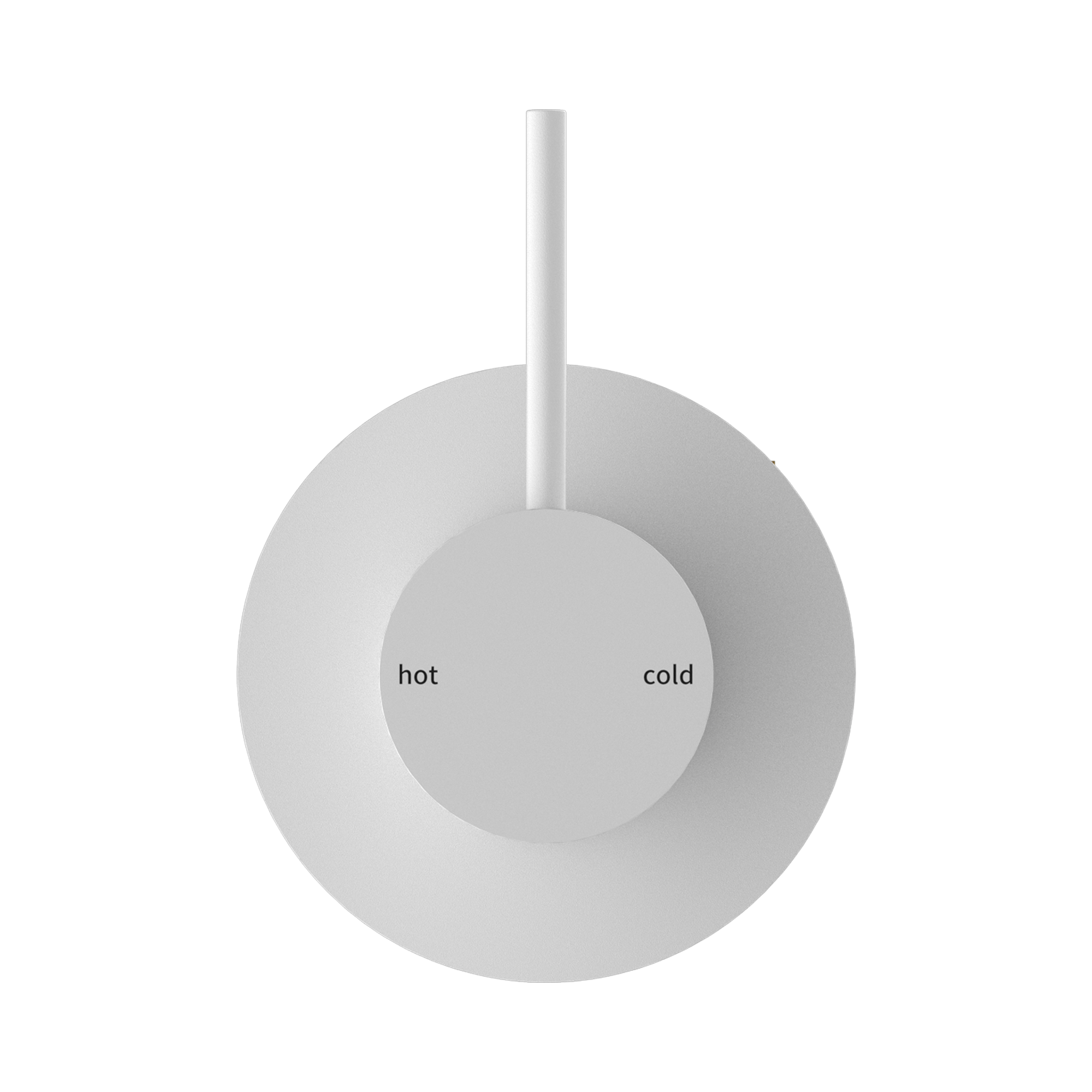 NR221909b MW Mecca Shower Mixer Handle Up Matte White image 2