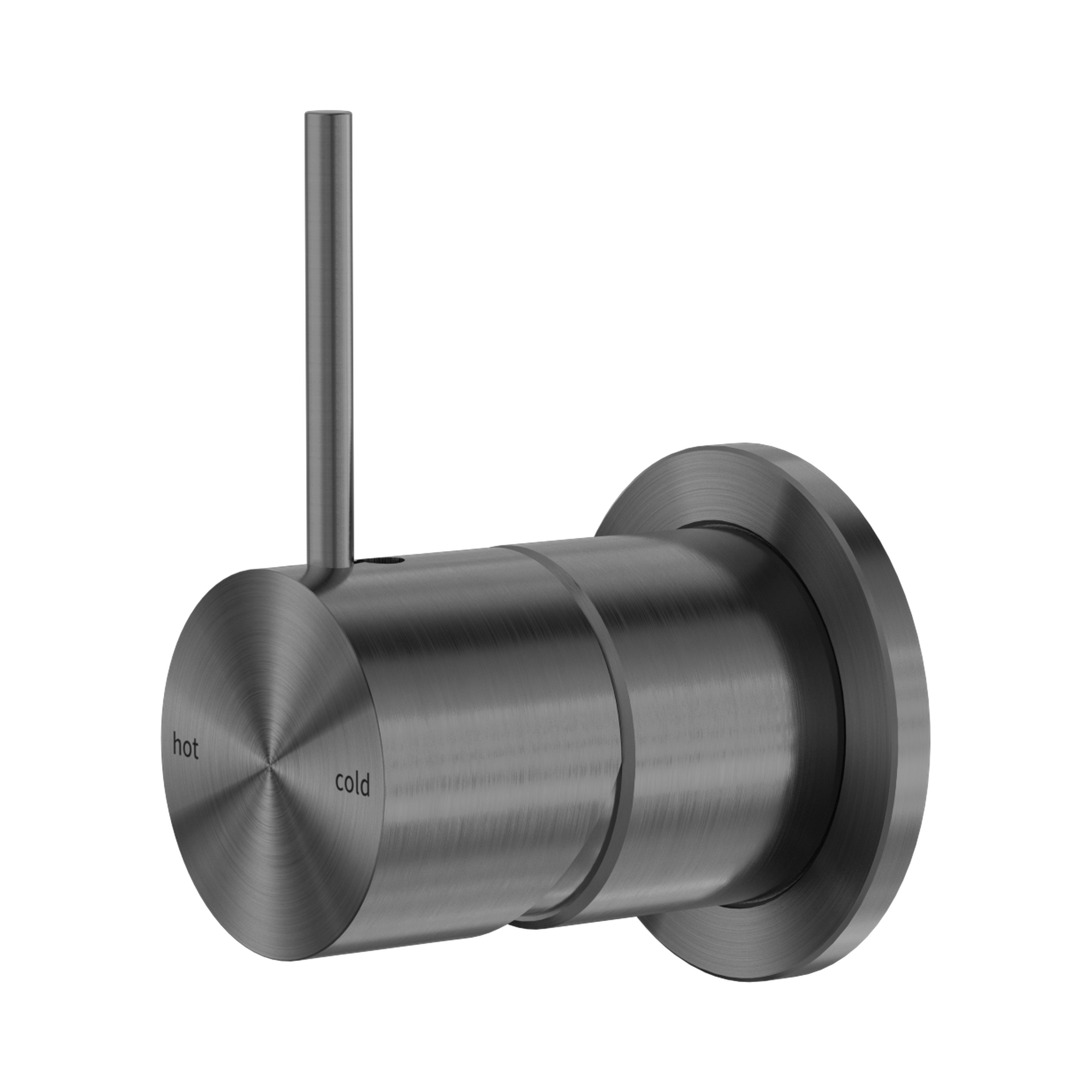 NR221909j GM Mecca Shower Mixer With 60mm Plate Handle Up Gun Metal image 1