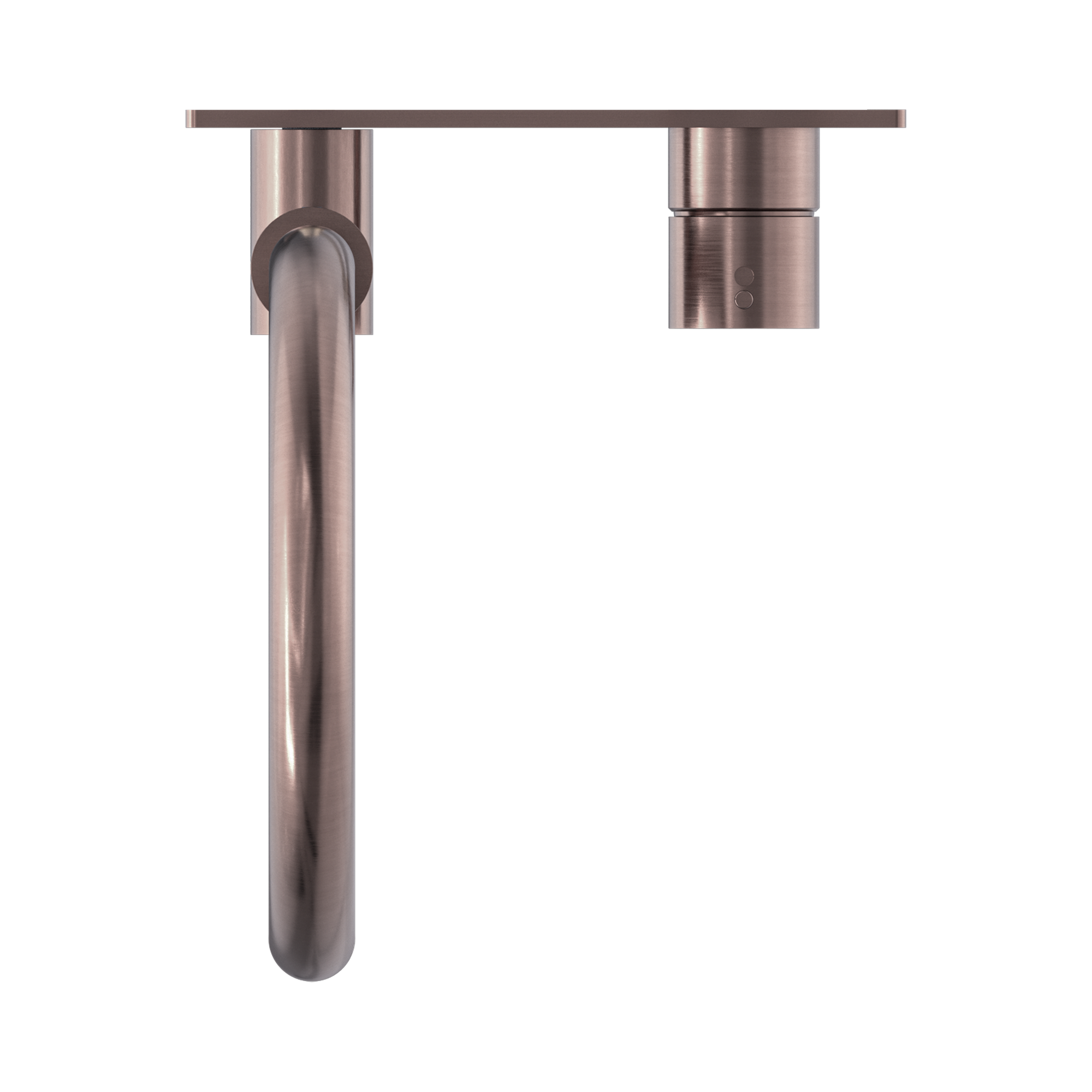 NR221909p BZ Mecca Wall Basin Mixer Swivel Spout Handle Up Brushed Bronze image 4